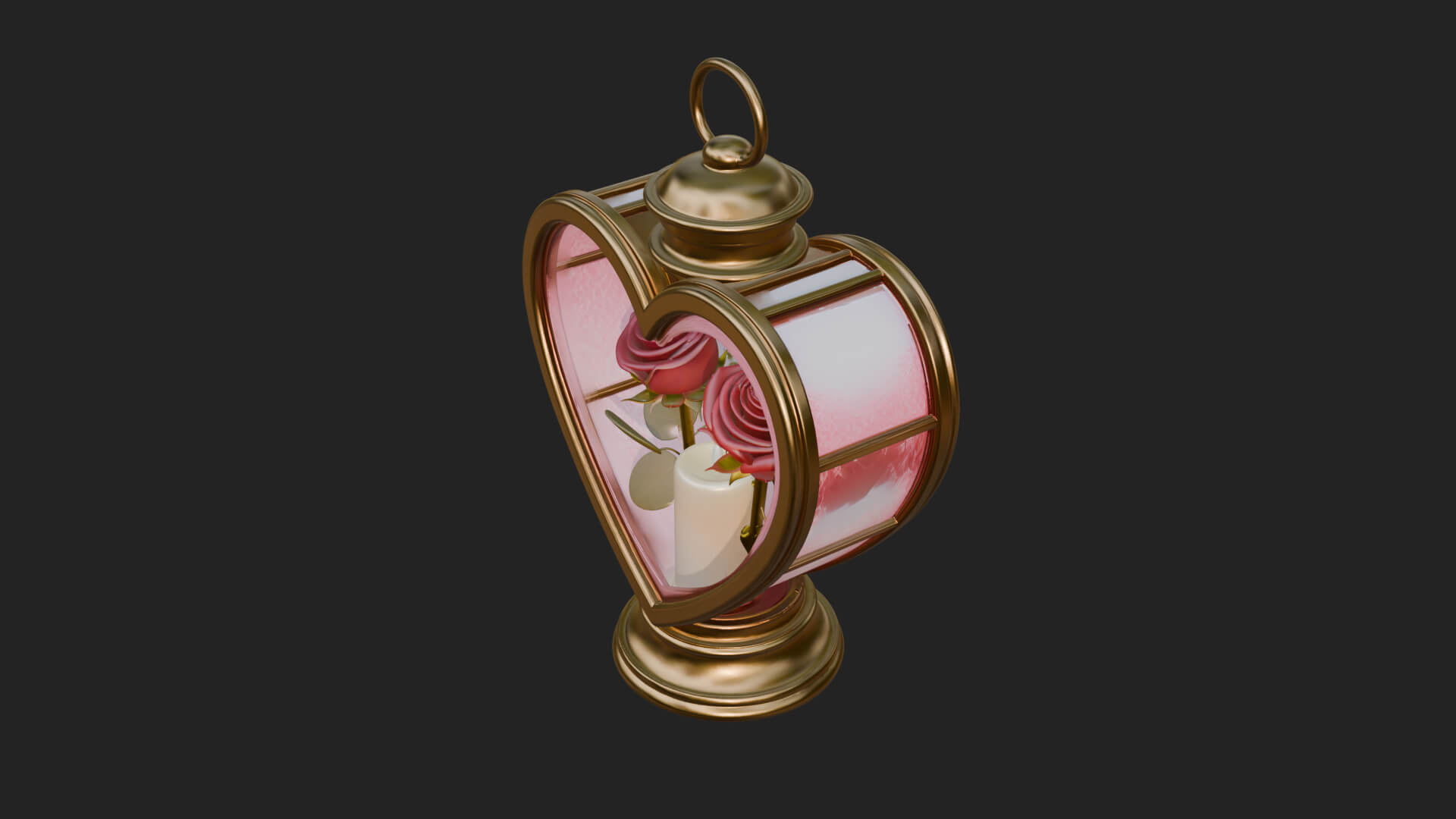 Rose Flower Lantern Model Design 4 3D Print Model 3D Model