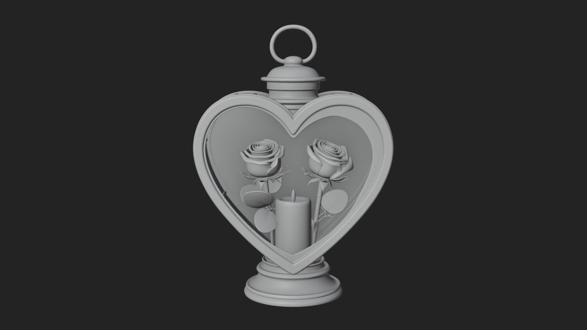 Rose Flower Lantern Model Design 4 3D Print Model 3D Model