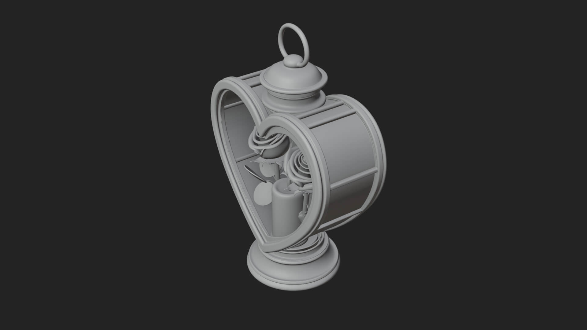 Rose Flower Lantern Model Design 4 3D Print Model 3D Model
