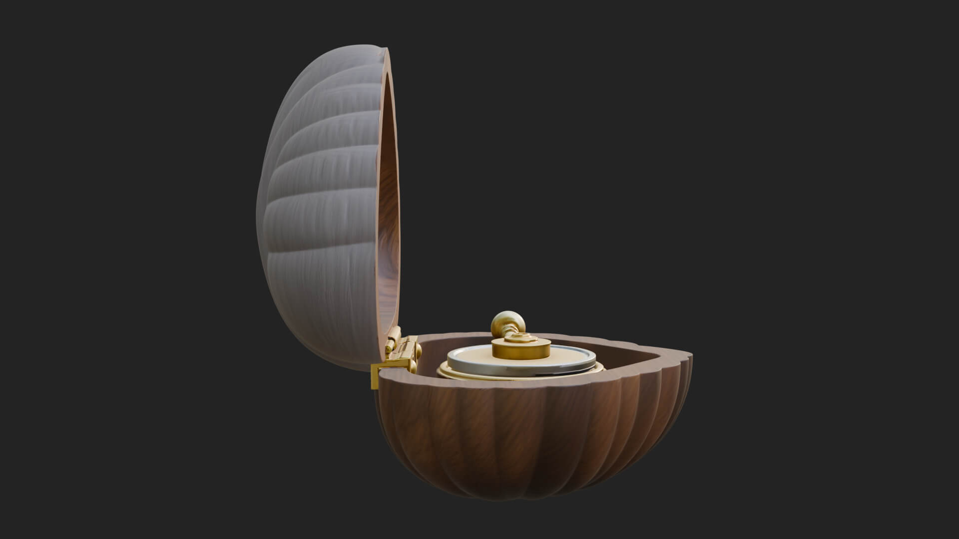 Rose Flower Music Box Ornament Design 1 3D Print Model 3D Model