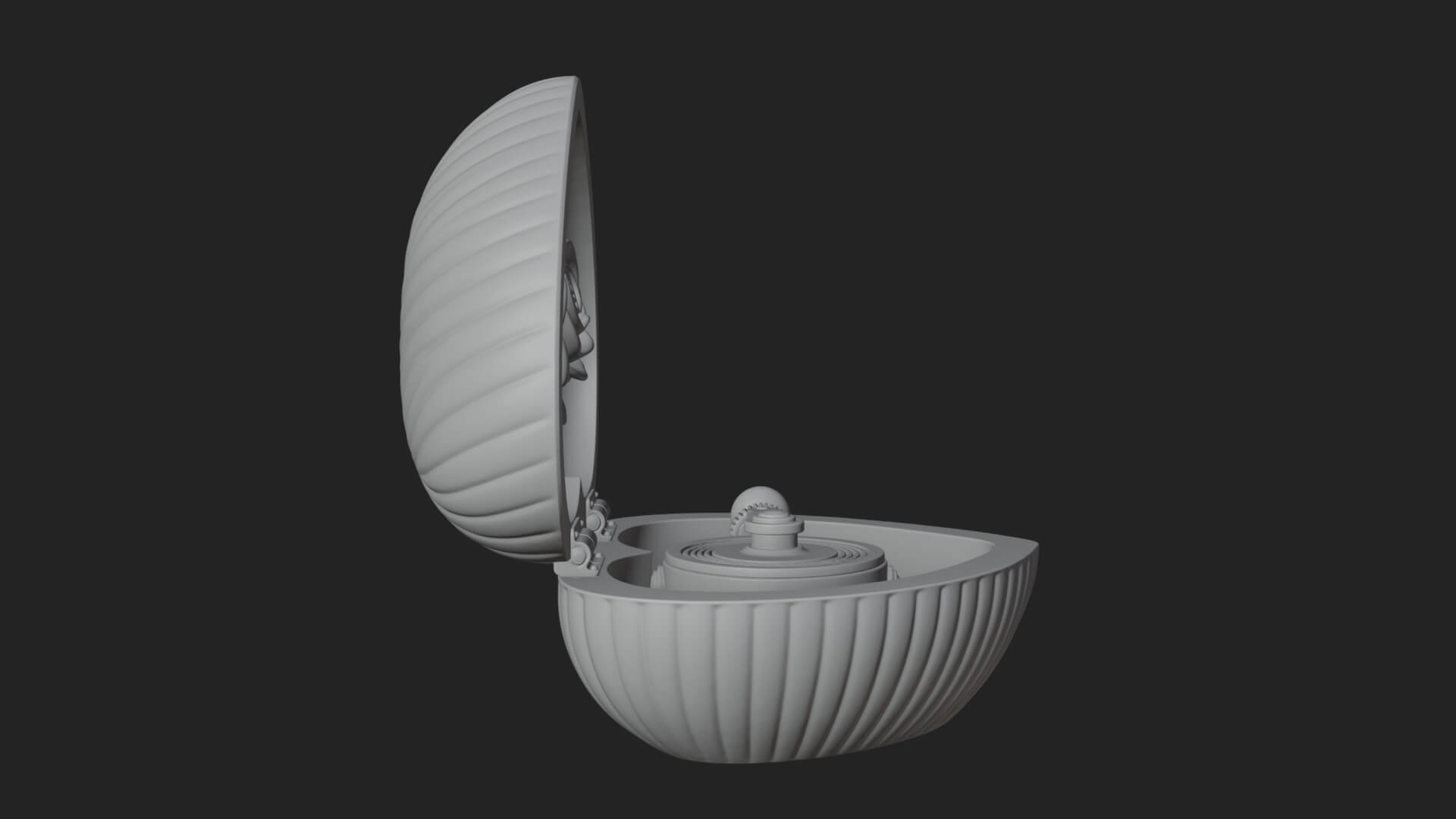 Rose Flower Music Box Ornament Design 3 3D Print Model 3D Model