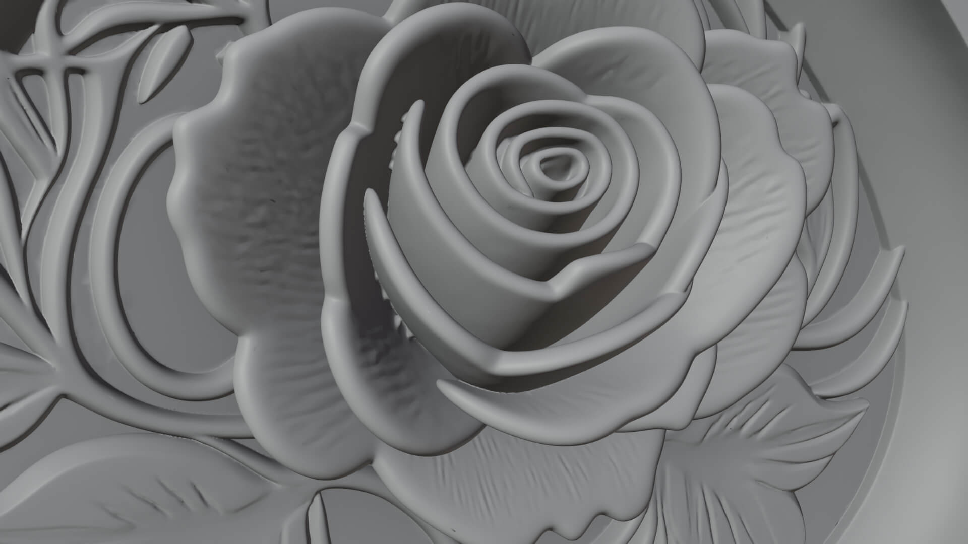 Rose Flower Music Box Ornament Design 3 3D Print Model 3D Model