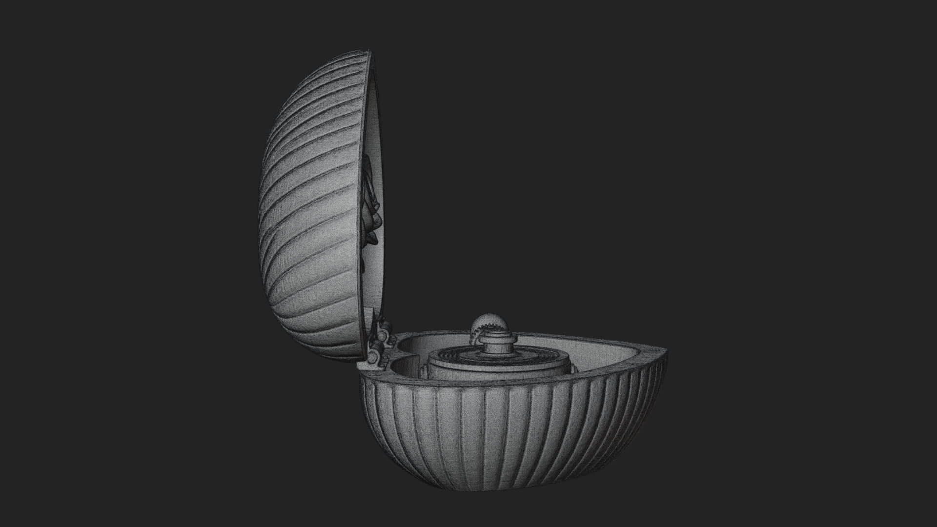 Rose Flower Music Box Ornament Design 3 3D Print Model 3D Model
