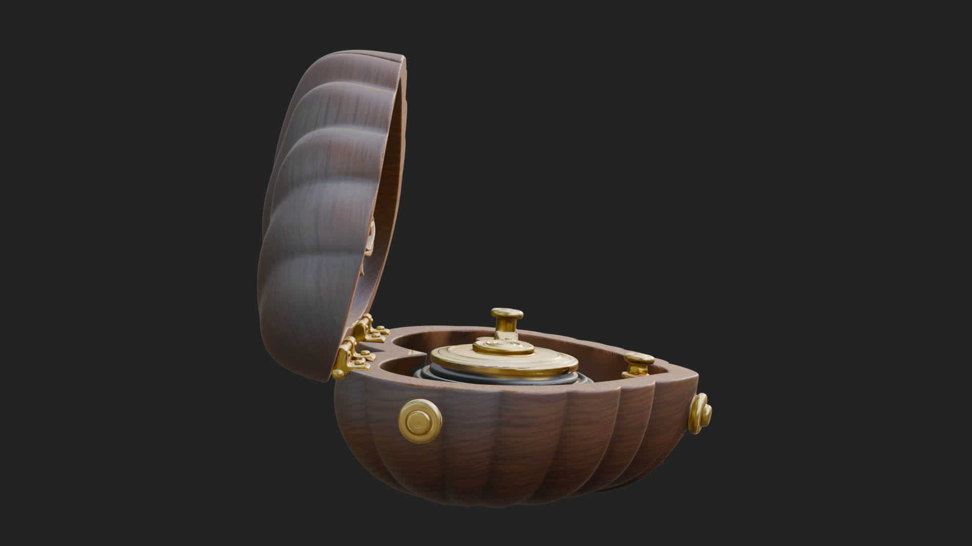 Rose Flower Music Box Ornament Design 4 3D Print Model 3D Model