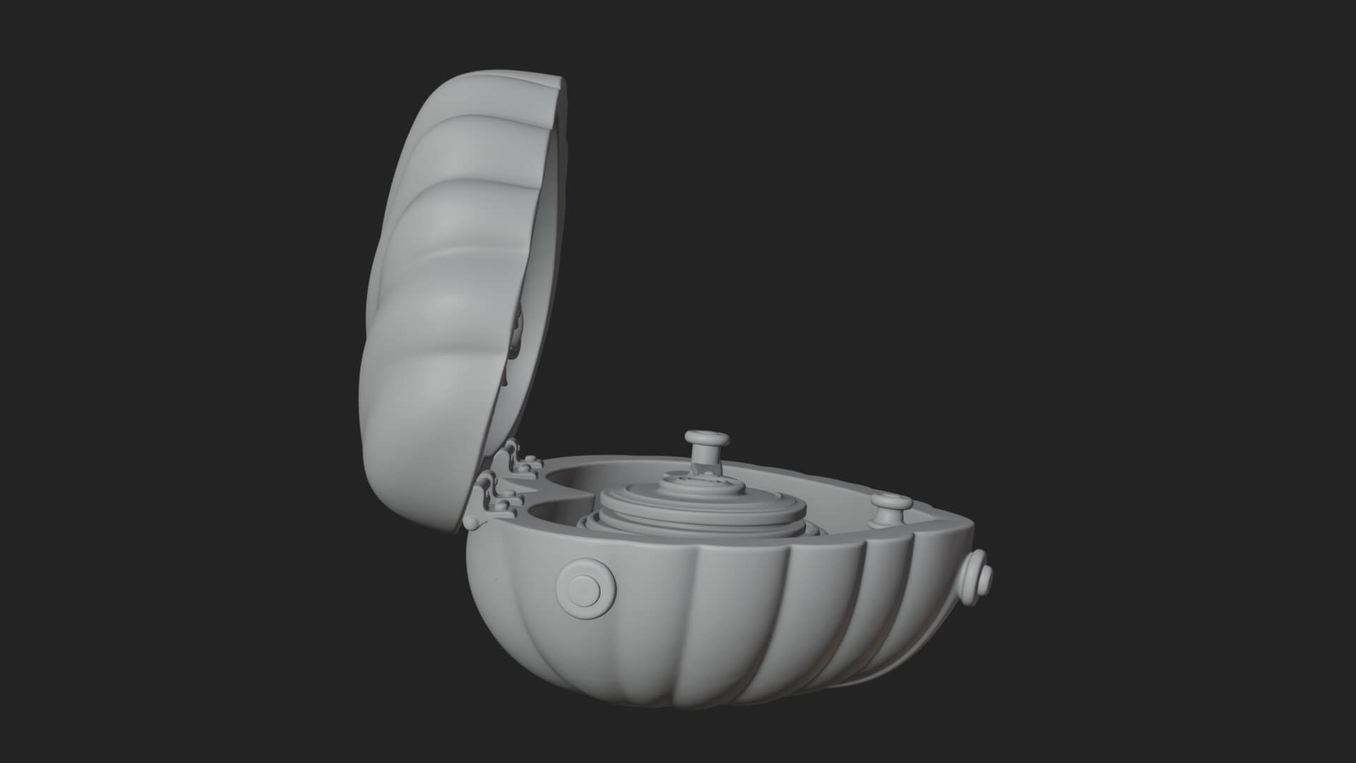 Rose Flower Music Box Ornament Design 4 3D Print Model 3D Model