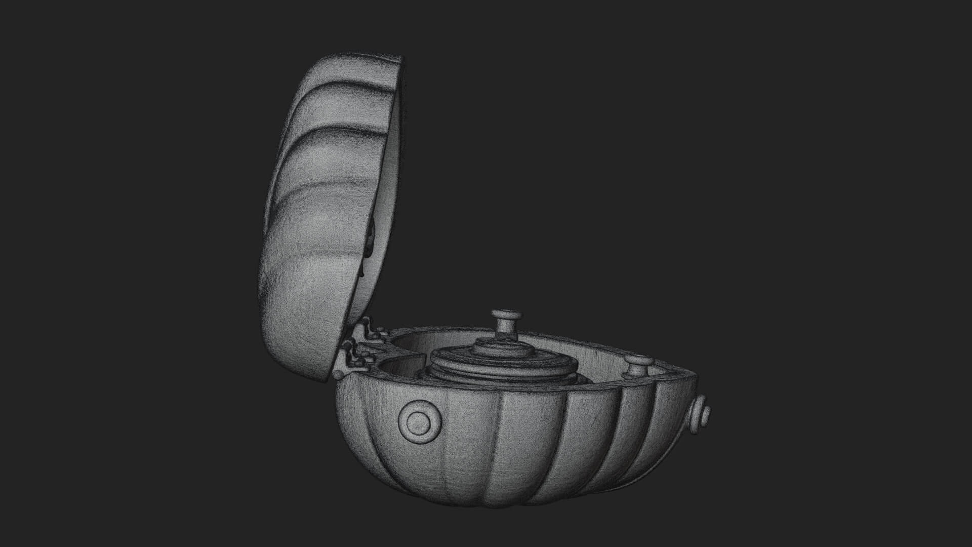 Rose Flower Music Box Ornament Design 4 3D Print Model 3D Model