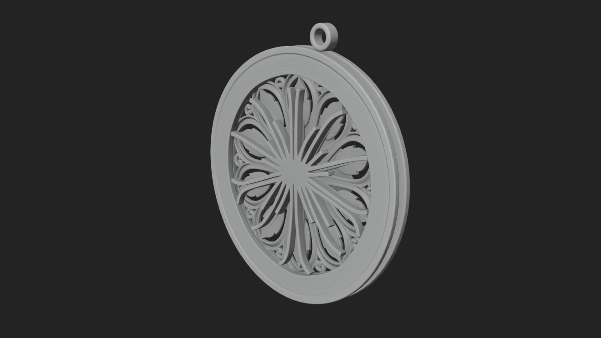 Rose Flower Oval Relief Plaque Design 1 3D Print Model 3D Model