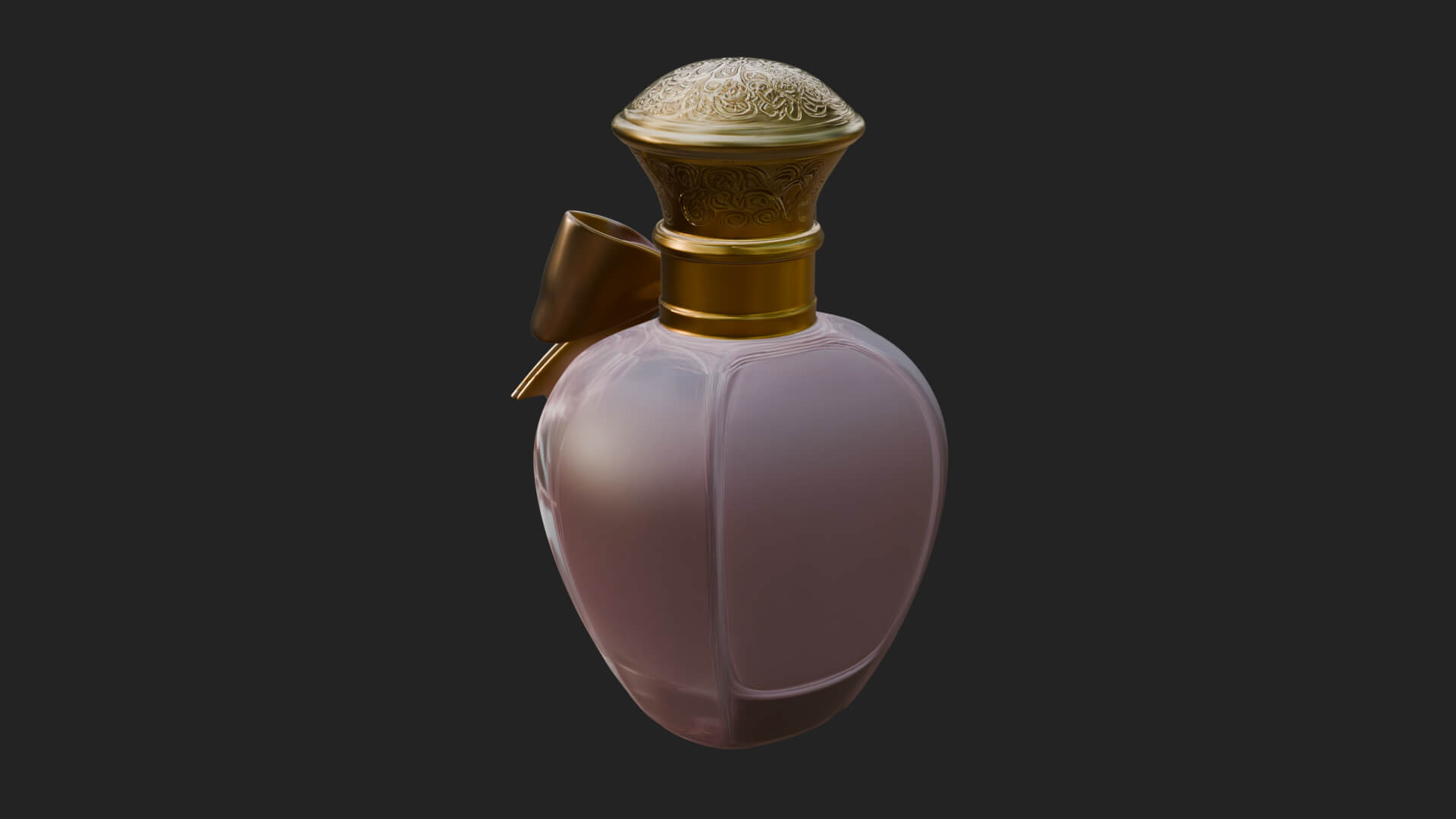 Rose Flower Scent Bottle Ornament Design 1 3D Print Model 3D Model