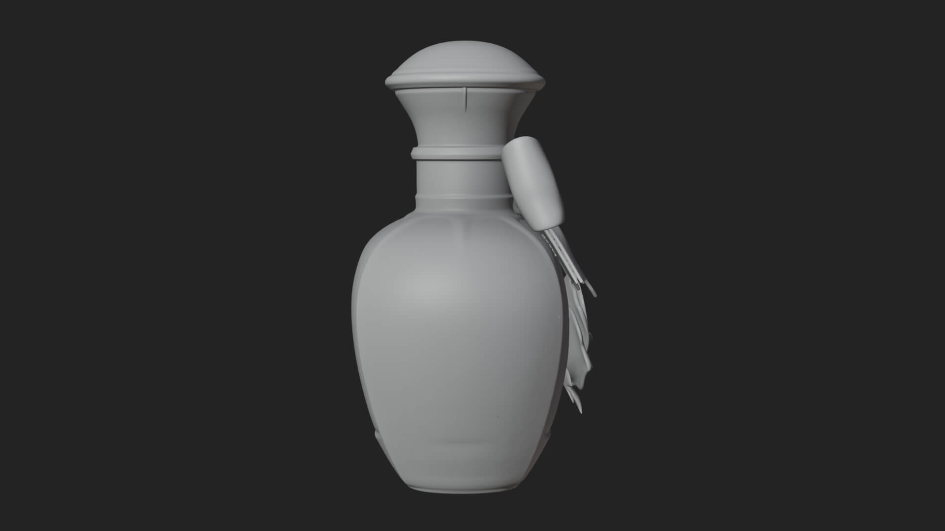 Rose Flower Scent Bottle Ornament Design 1 3D Print Model 3D Model