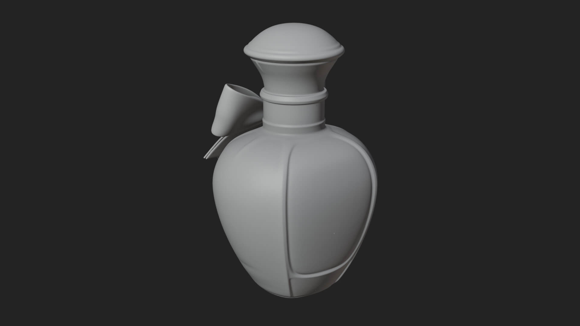 Rose Flower Scent Bottle Ornament Design 1 3D Print Model 3D Model