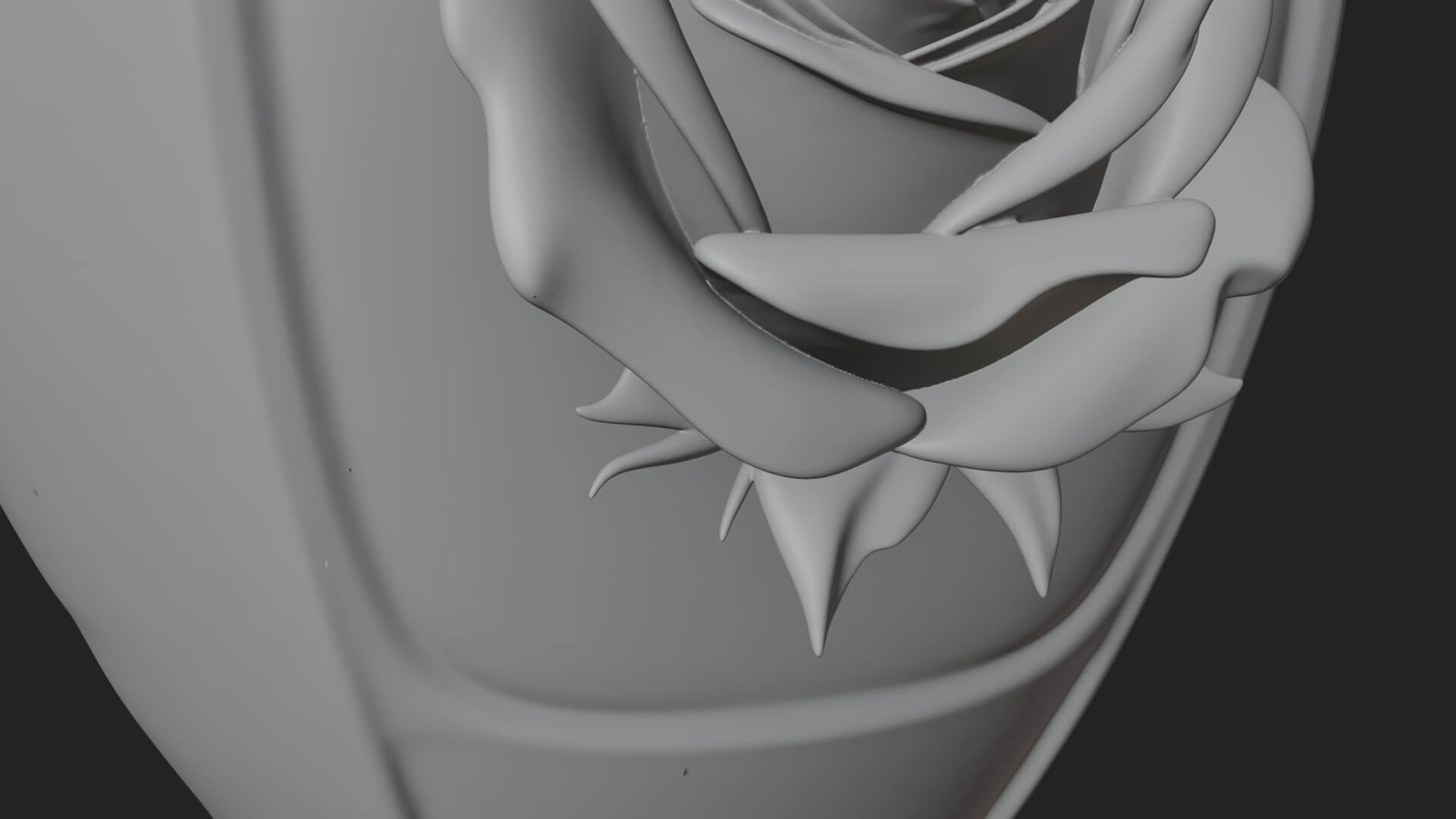Rose Flower Scent Bottle Ornament Design 1 3D Print Model 3D Model