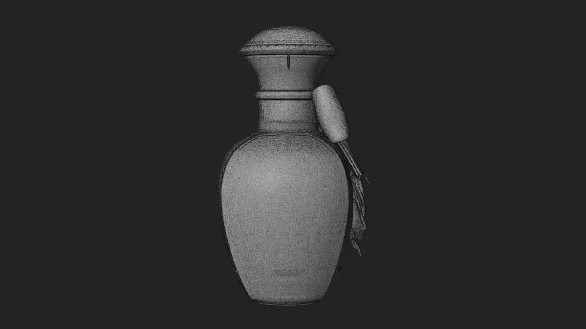 Rose Flower Scent Bottle Ornament Design 1 3D Print Model 3D Model