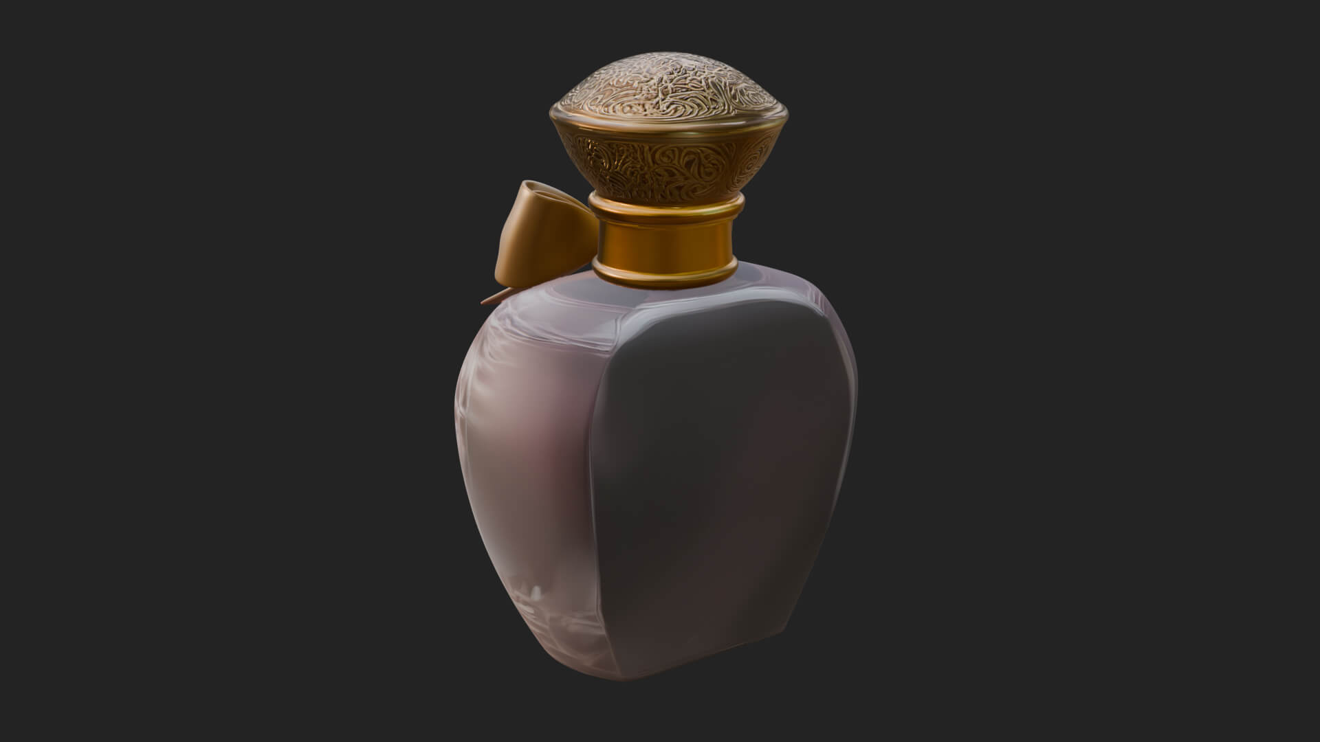 Rose Flower Scent Bottle Ornament Design 2 3D Print Model 3D Model
