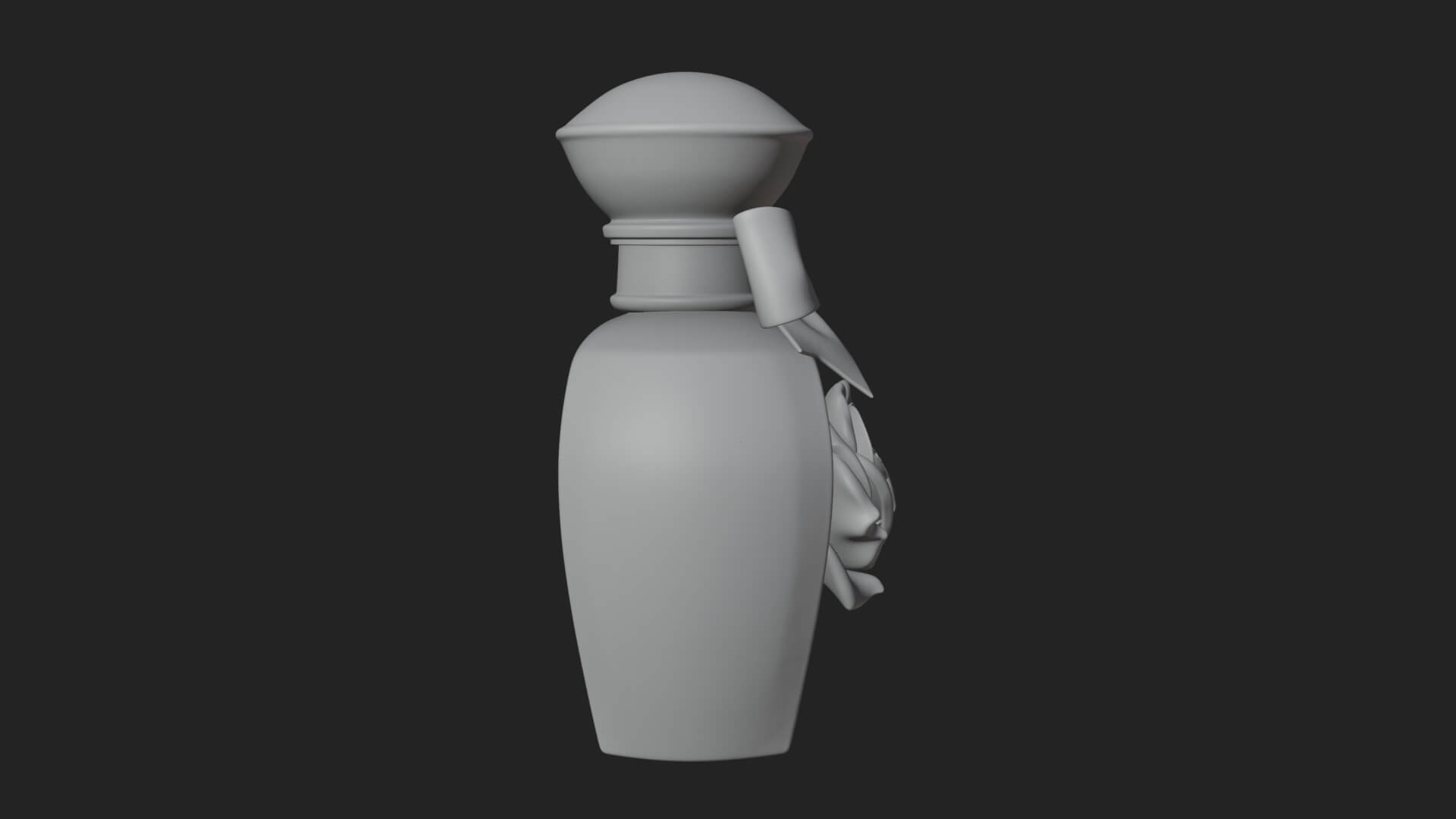 Rose Flower Scent Bottle Ornament Design 2 3D Print Model 3D Model
