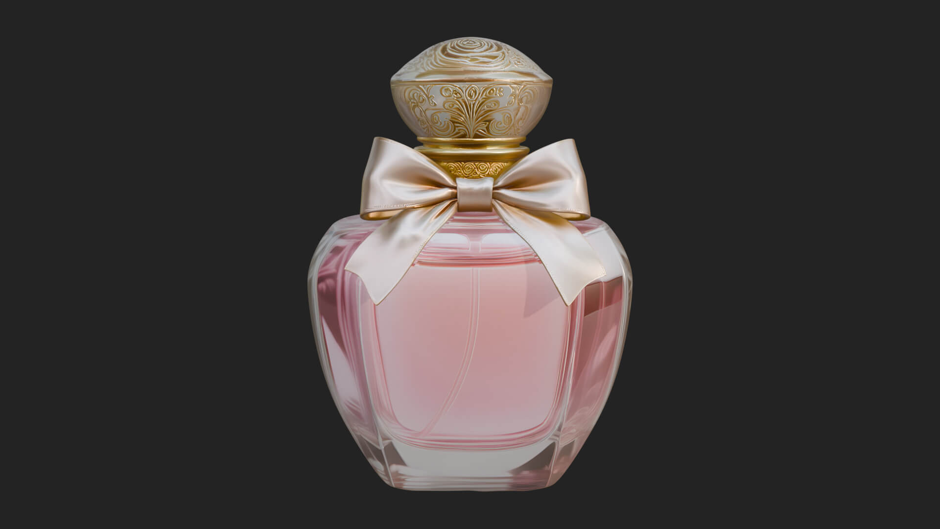 Rose Flower Scent Bottle Ornament Design 3 3d Print Model 3D Model