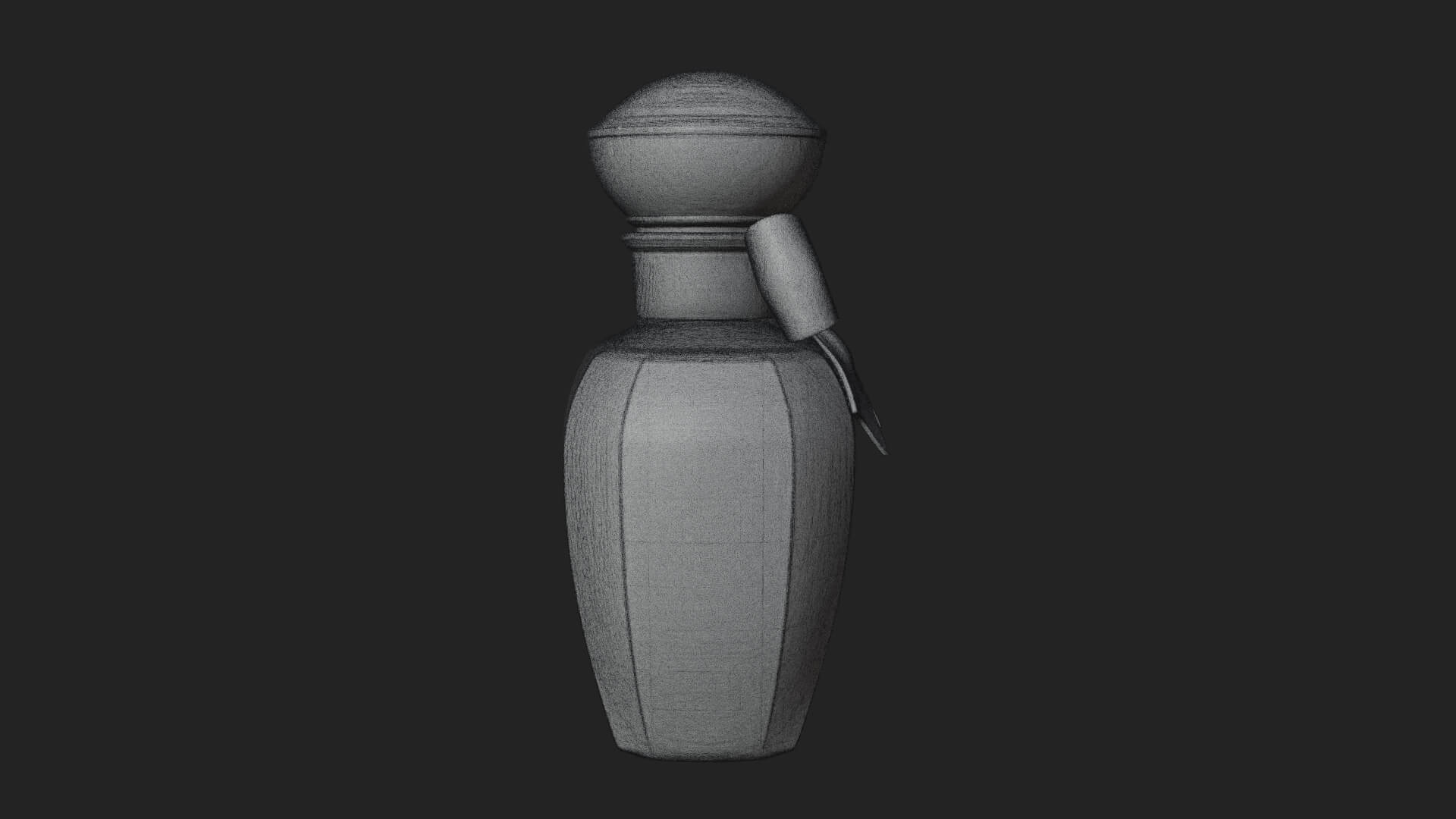 Rose Flower Scent Bottle Ornament Design 3 3d Print Model 3D Model