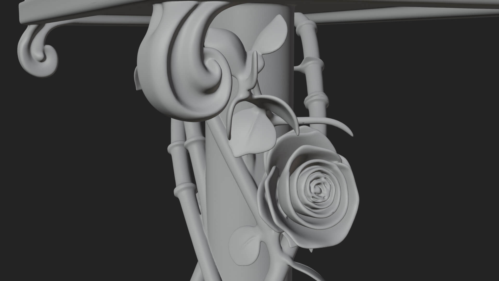 Rose Flower Vine Mailbox Model Design 2 3D Print Model 3D Model