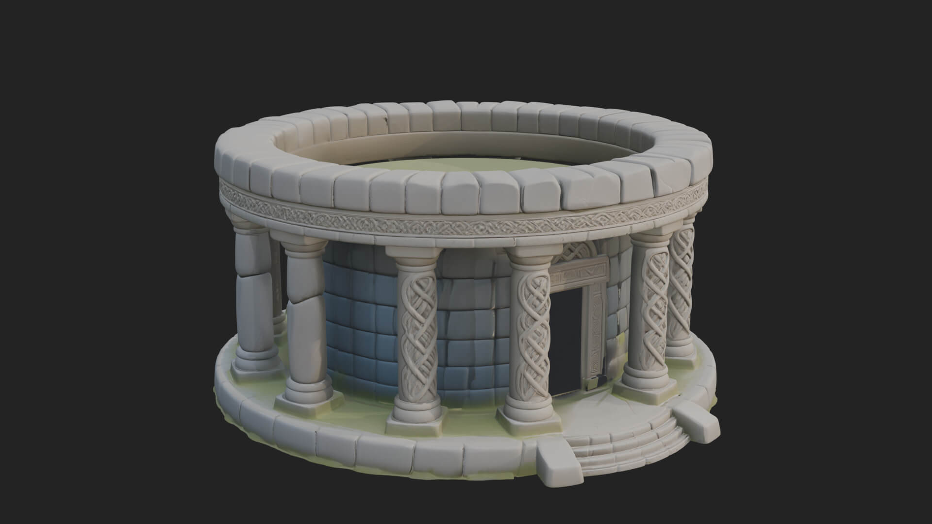 Round Colonnade Temple Design 1 3D Print Model 3D Model