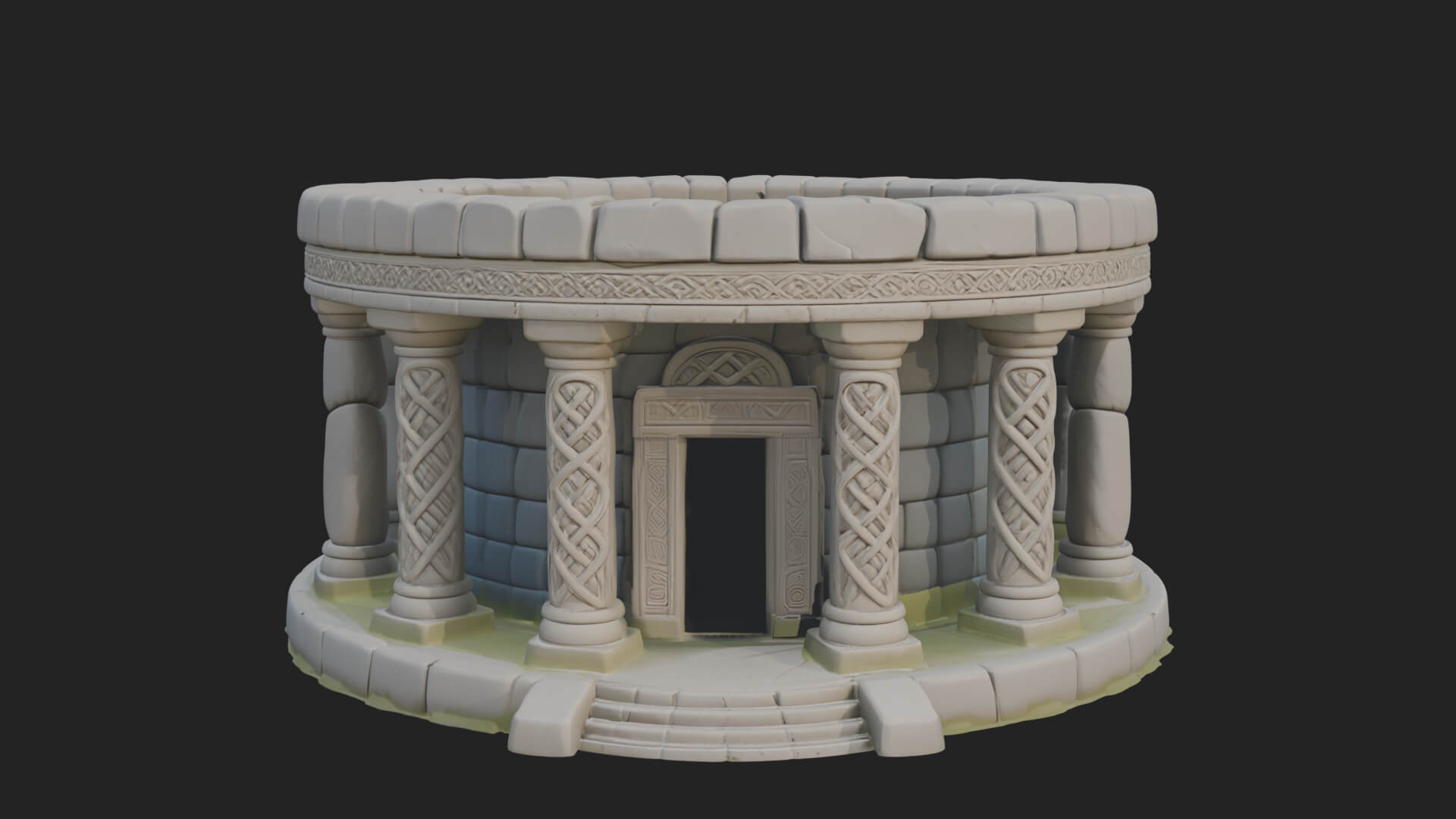 Round Colonnade Temple Design 1 3D Print Model 3D Model