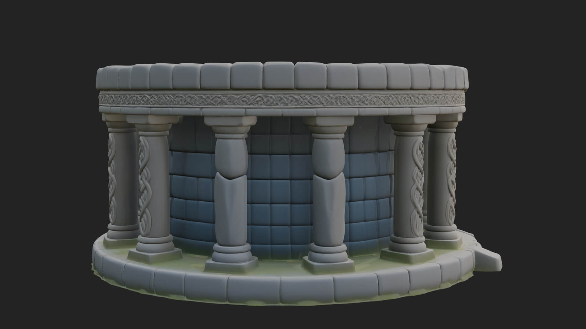 Round Colonnade Temple Design 1 3D Print Model 3D Model