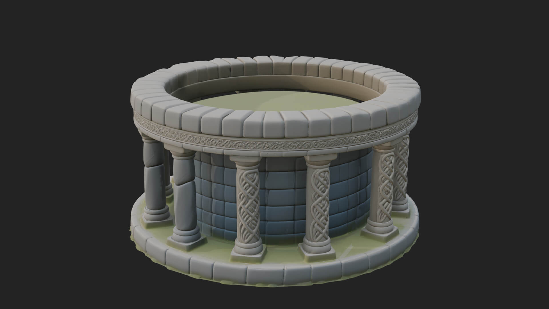 Round Colonnade Temple Design 1 3D Print Model 3D Model