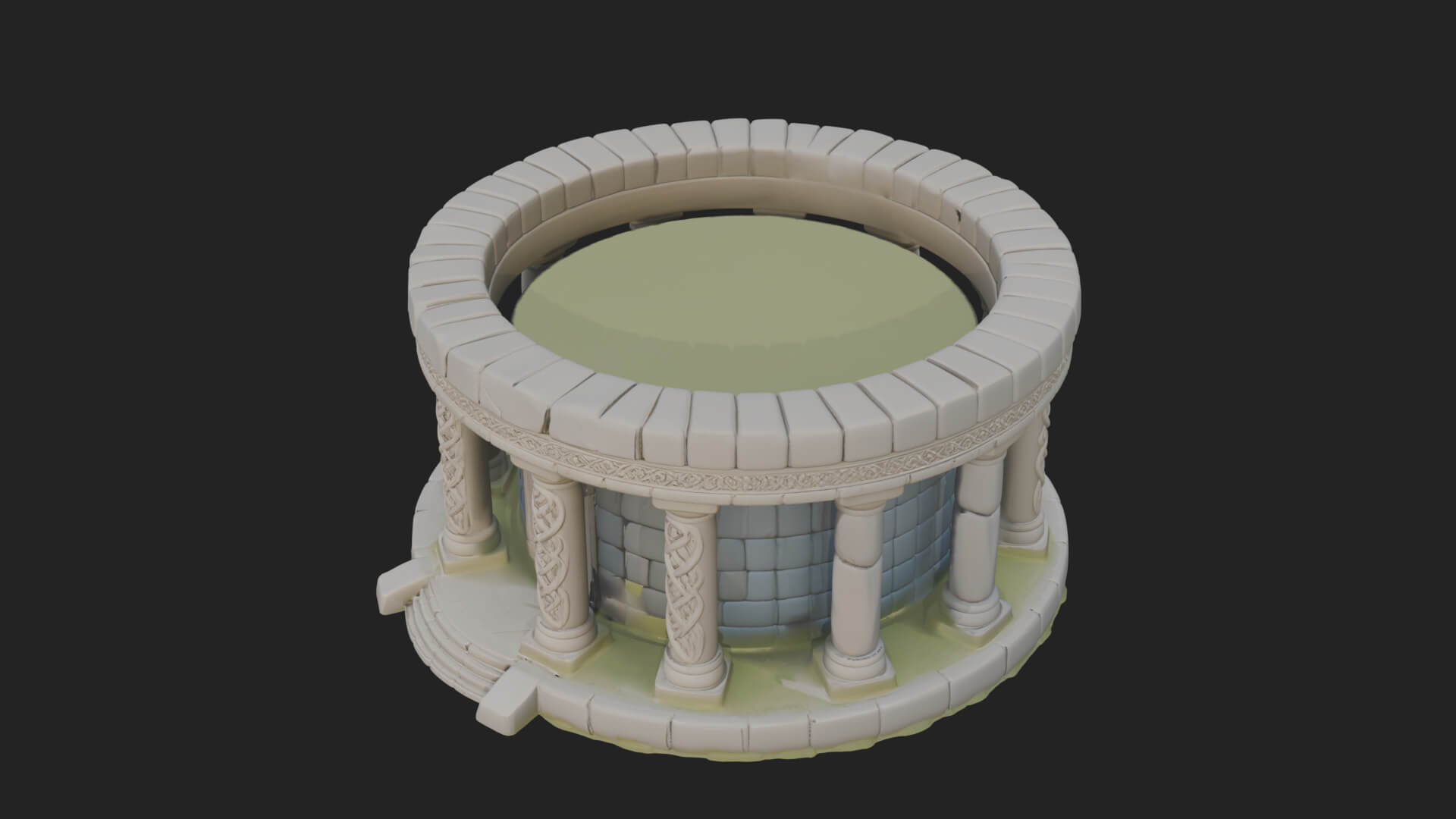 Round Colonnade Temple Design 1 3D Print Model 3D Model