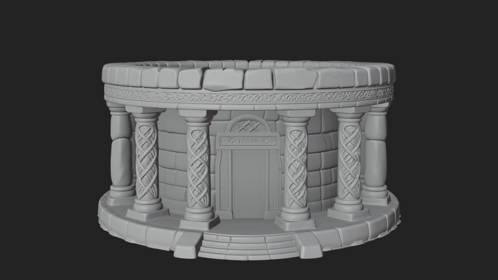 Round Colonnade Temple Design 1 3D Print Model 3D Model