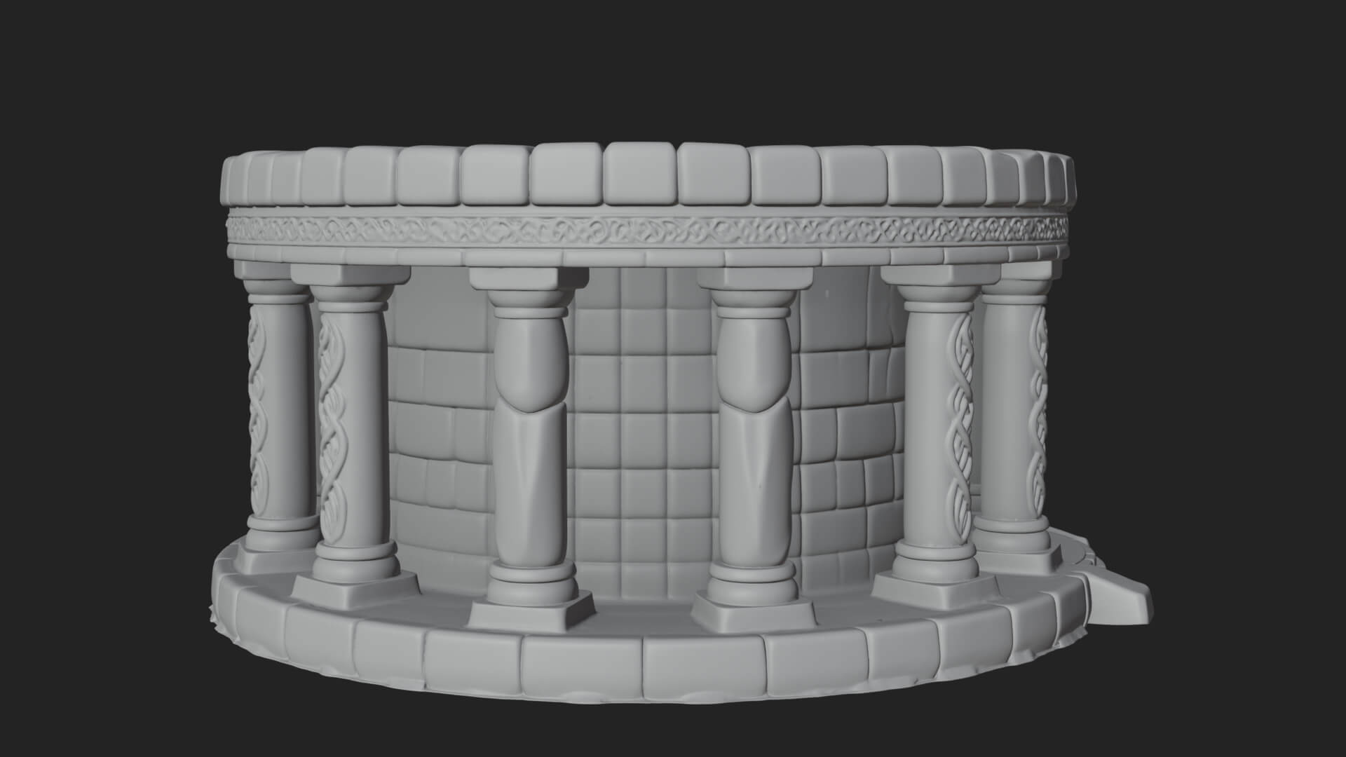 Round Colonnade Temple Design 1 3D Print Model 3D Model