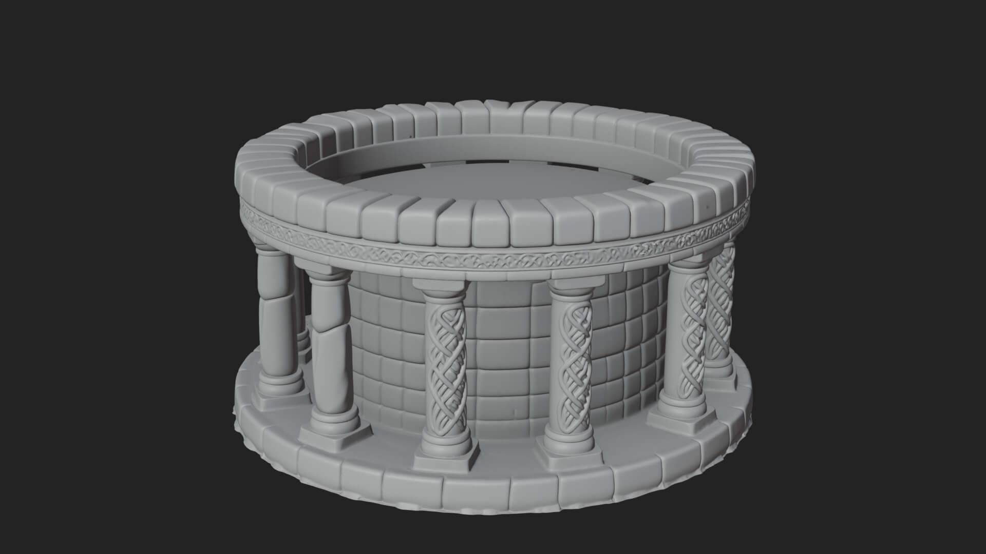 Round Colonnade Temple Design 1 3D Print Model 3D Model