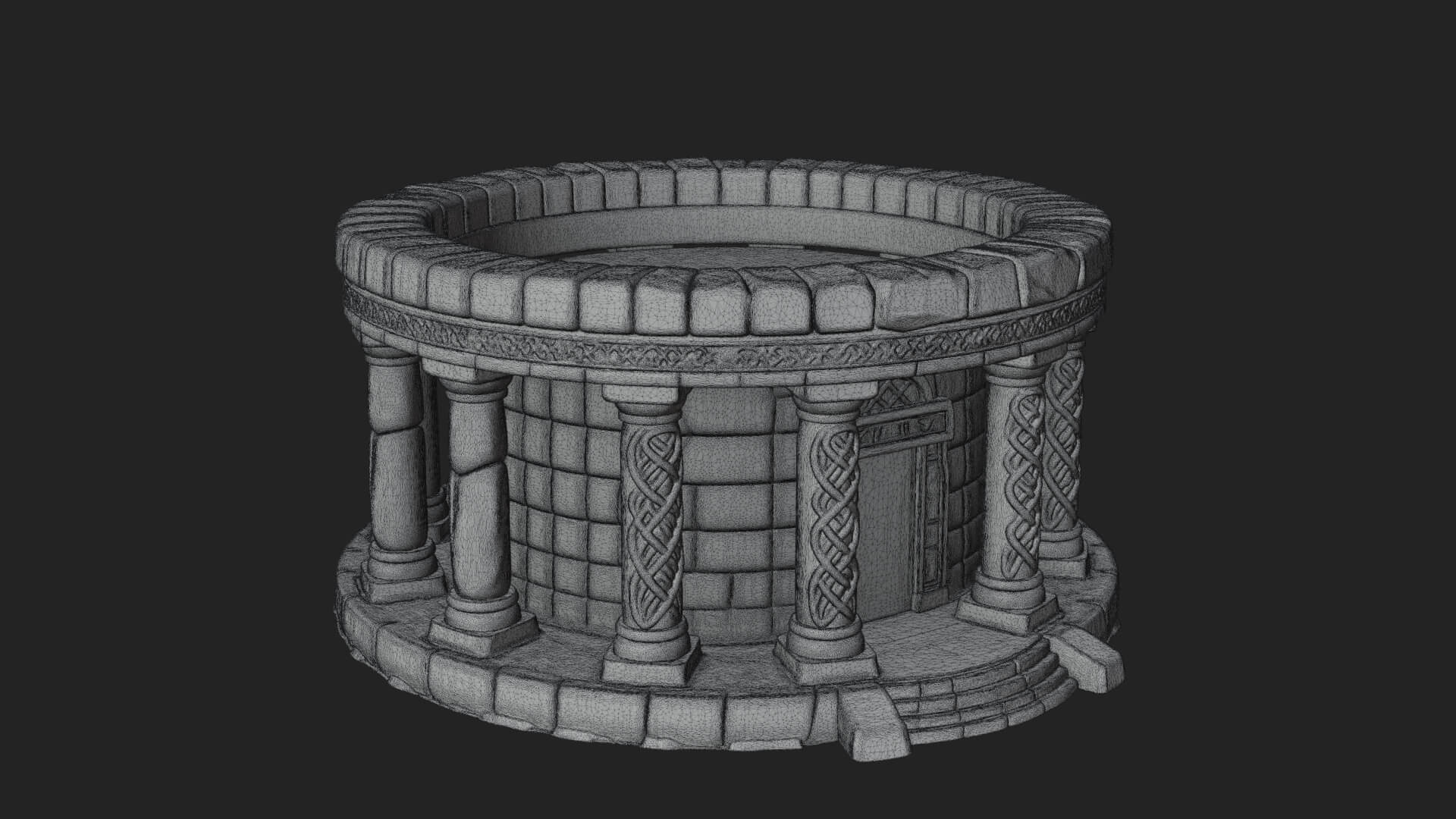Round Colonnade Temple Design 1 3D Print Model 3D Model