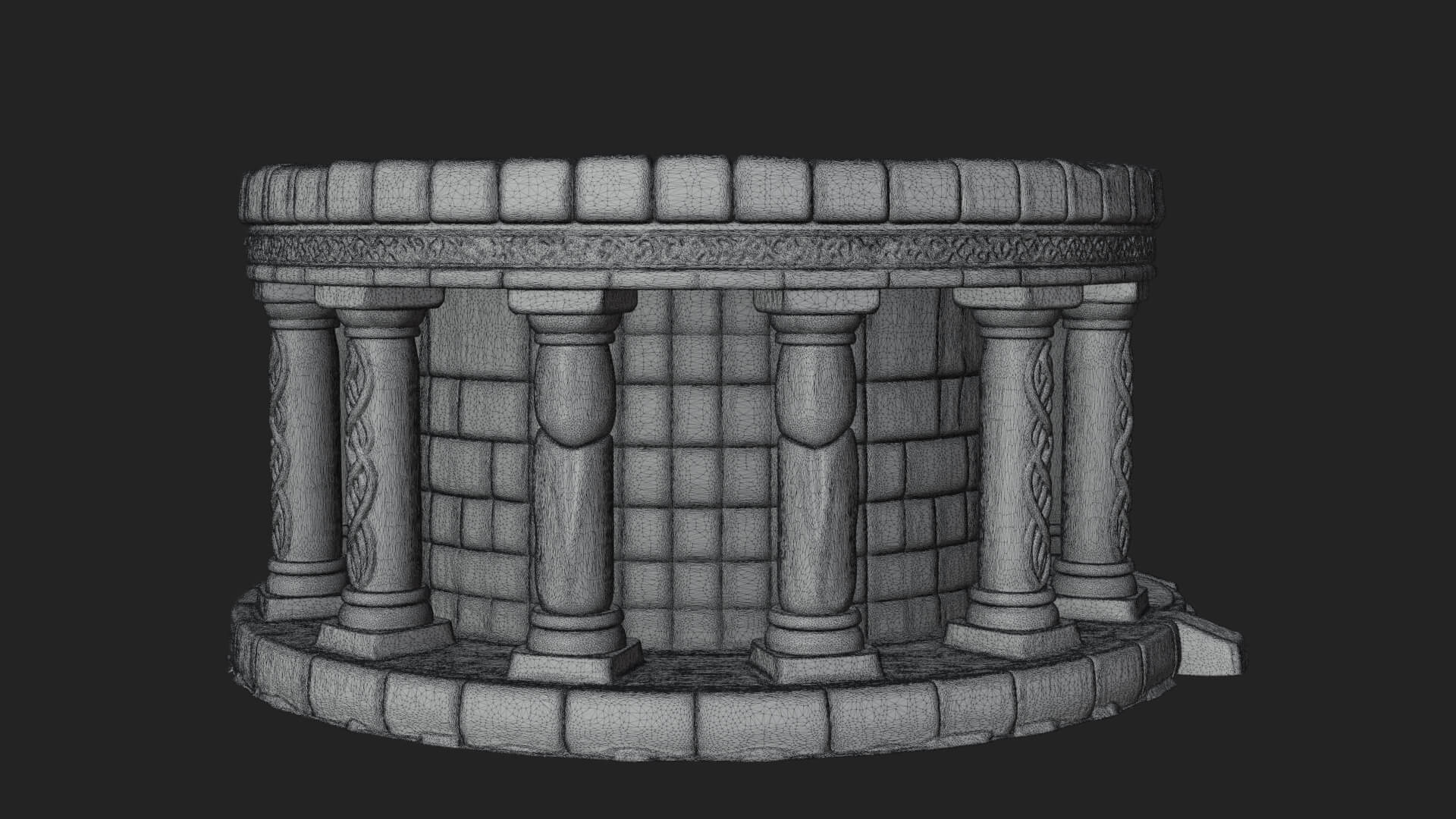 Round Colonnade Temple Design 1 3D Print Model 3D Model