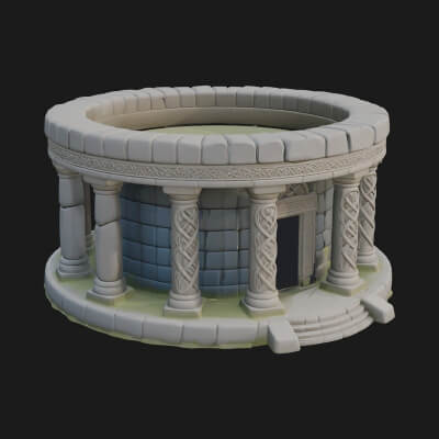 Round Colonnade Temple Design 1 3D Print Model
