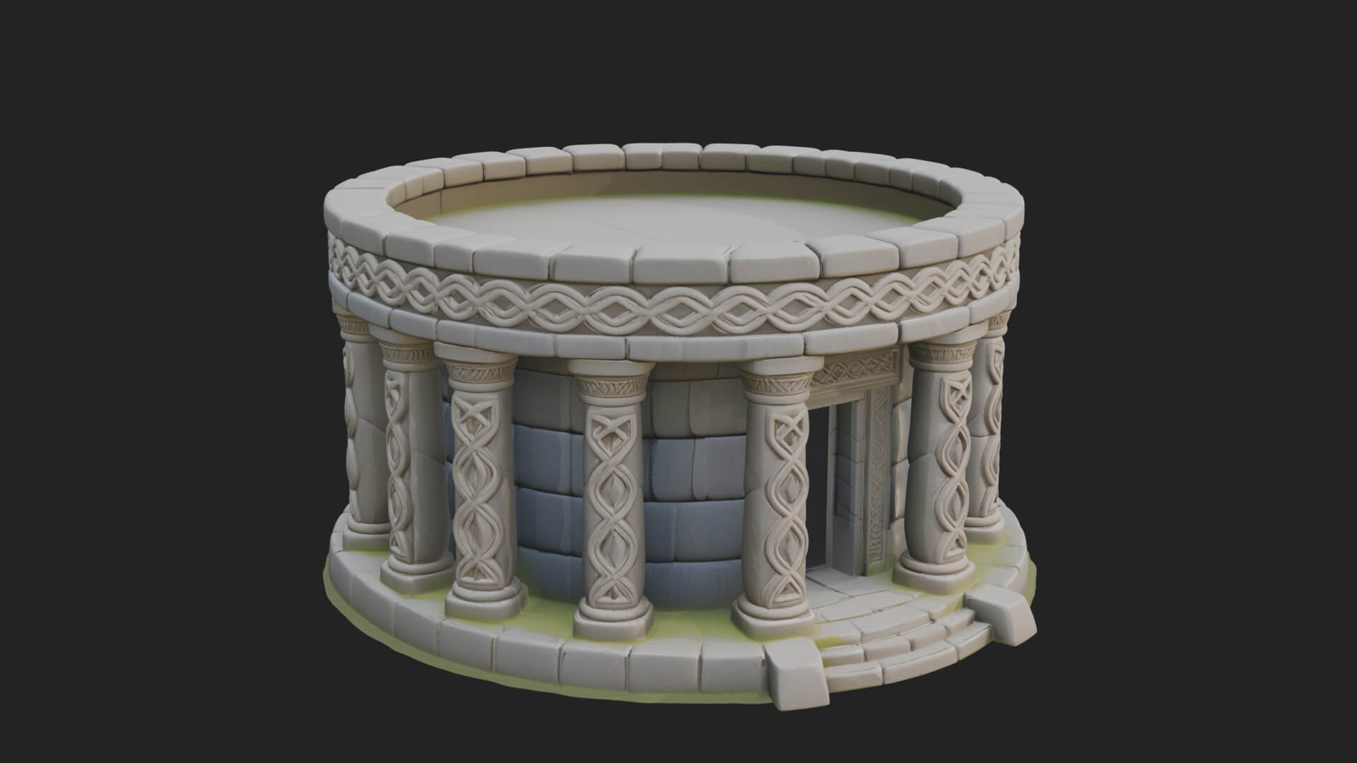 Round Colonnade Temple Design 2 3D Print Model 3D Model