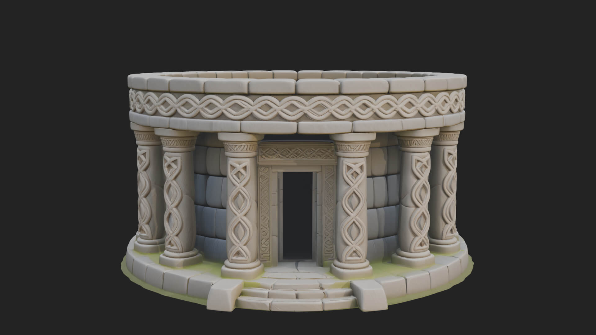 Round Colonnade Temple Design 2 3D Print Model 3D Model