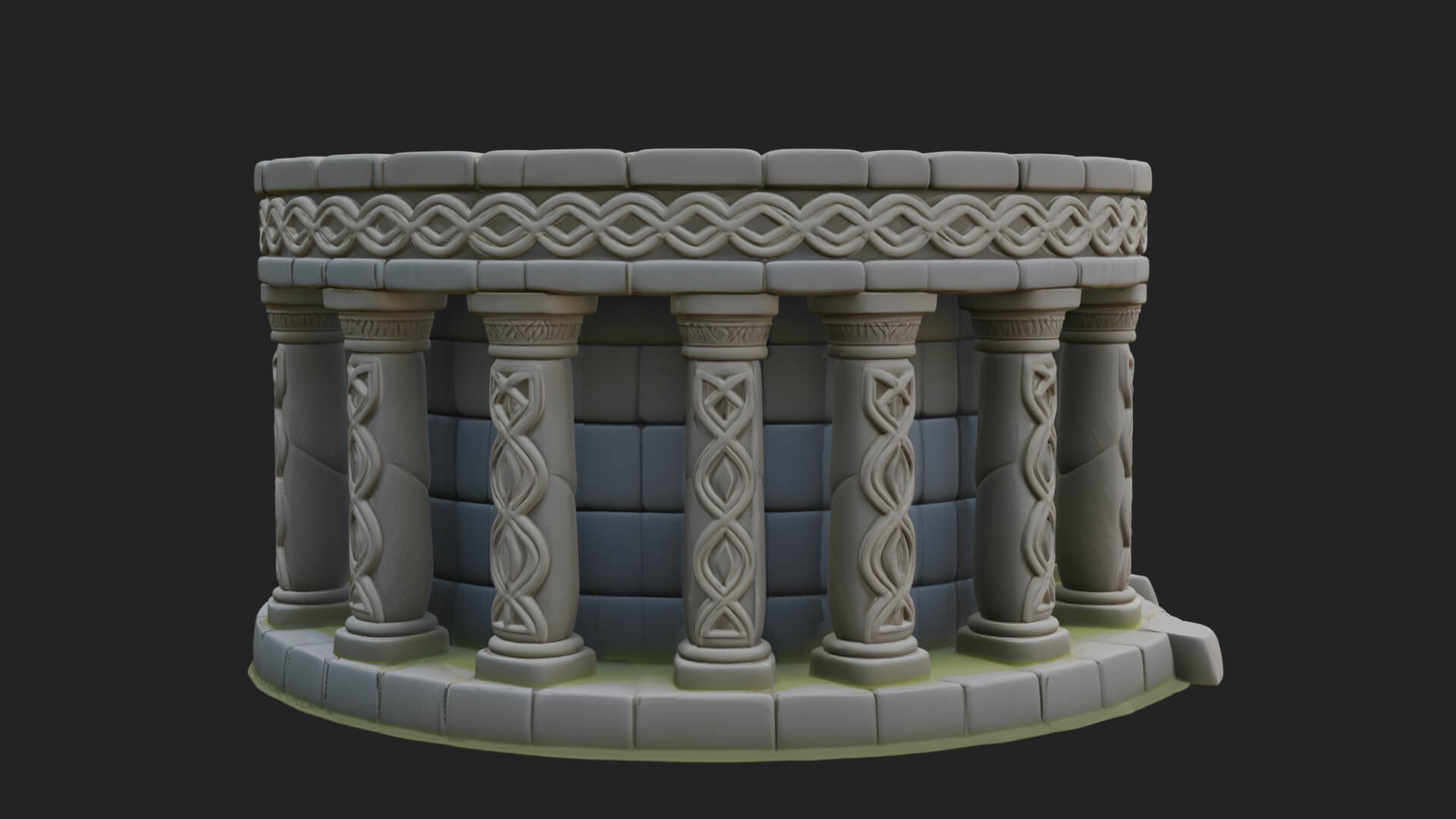 Round Colonnade Temple Design 2 3D Print Model 3D Model