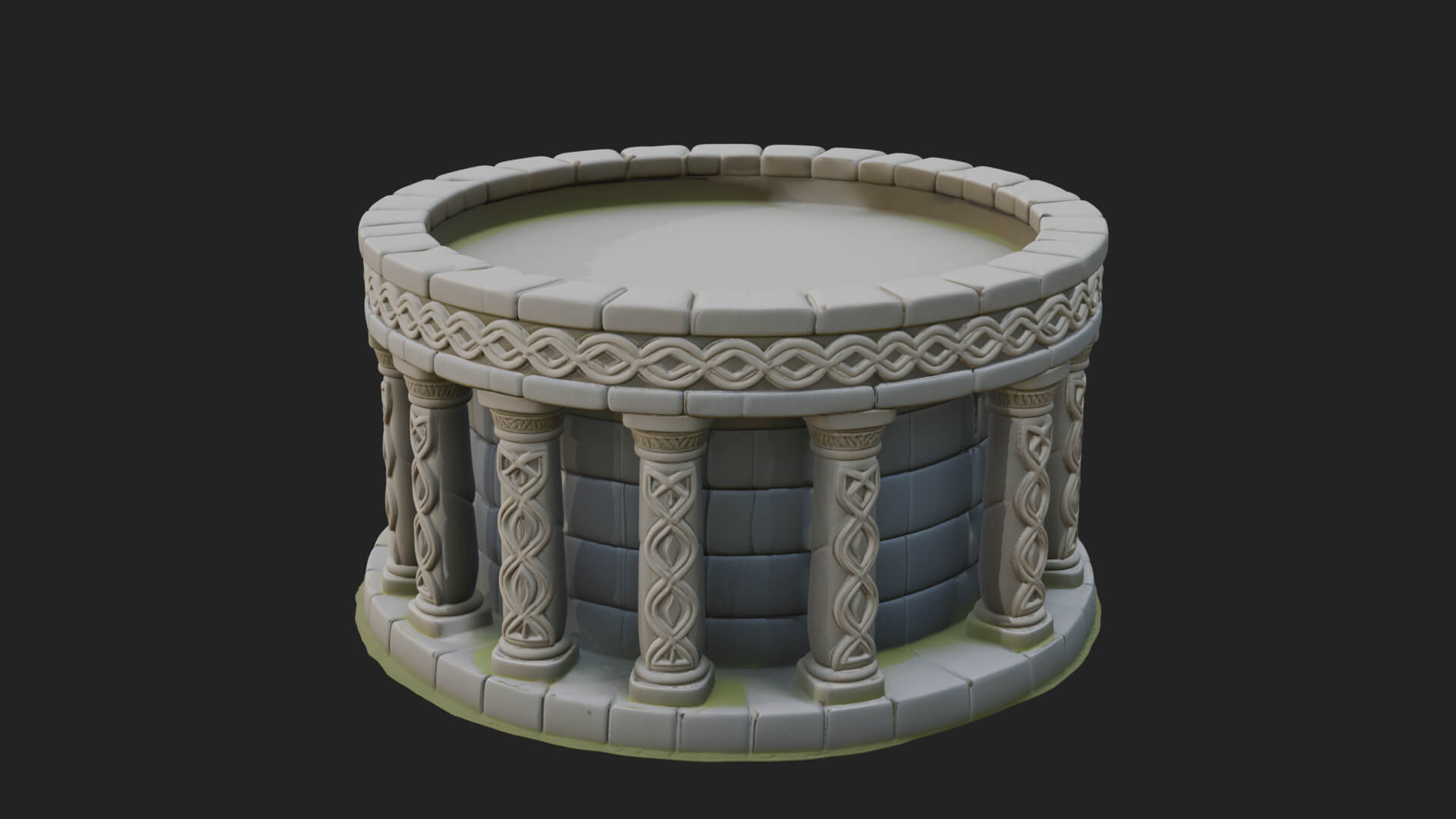 Round Colonnade Temple Design 2 3D Print Model 3D Model
