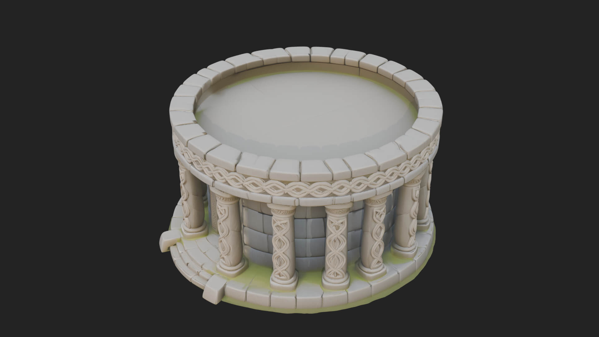 Round Colonnade Temple Design 2 3D Print Model 3D Model