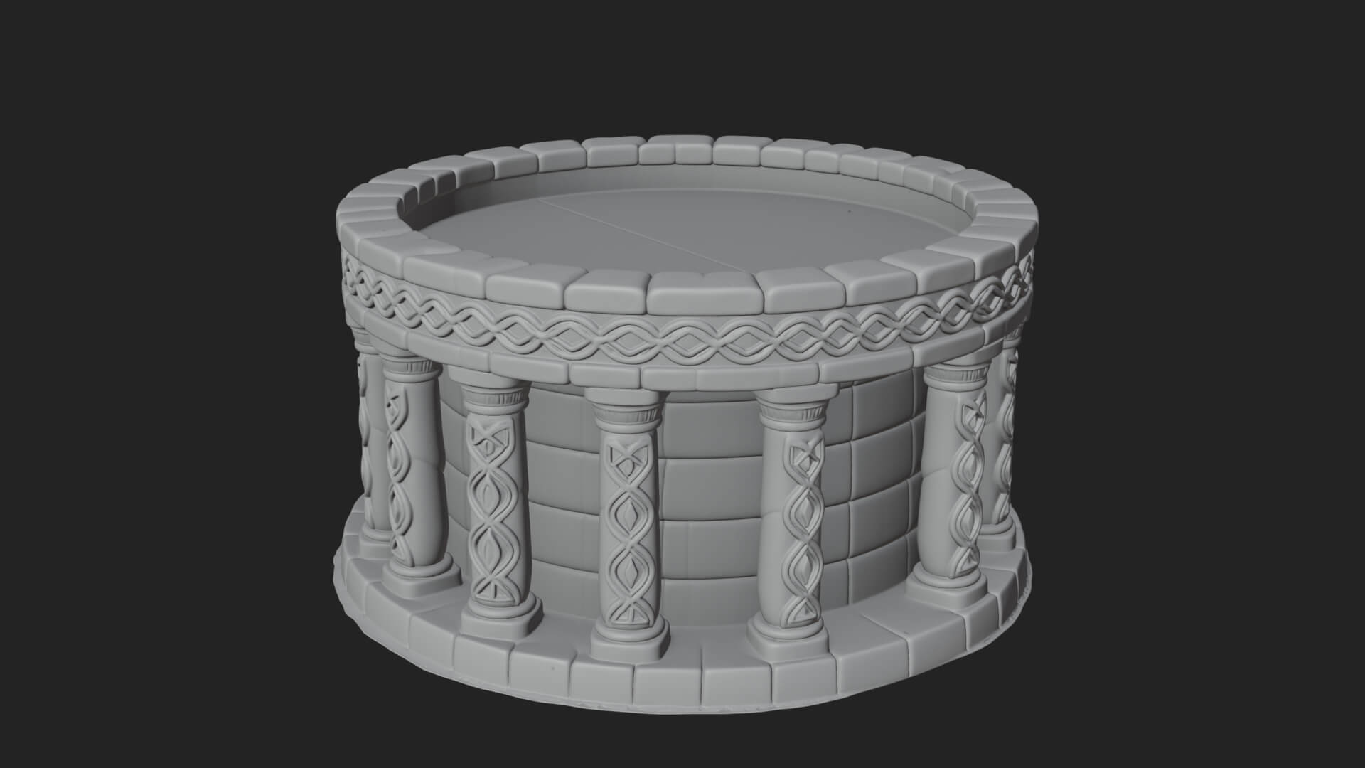 Round Colonnade Temple Design 2 3D Print Model 3D Model