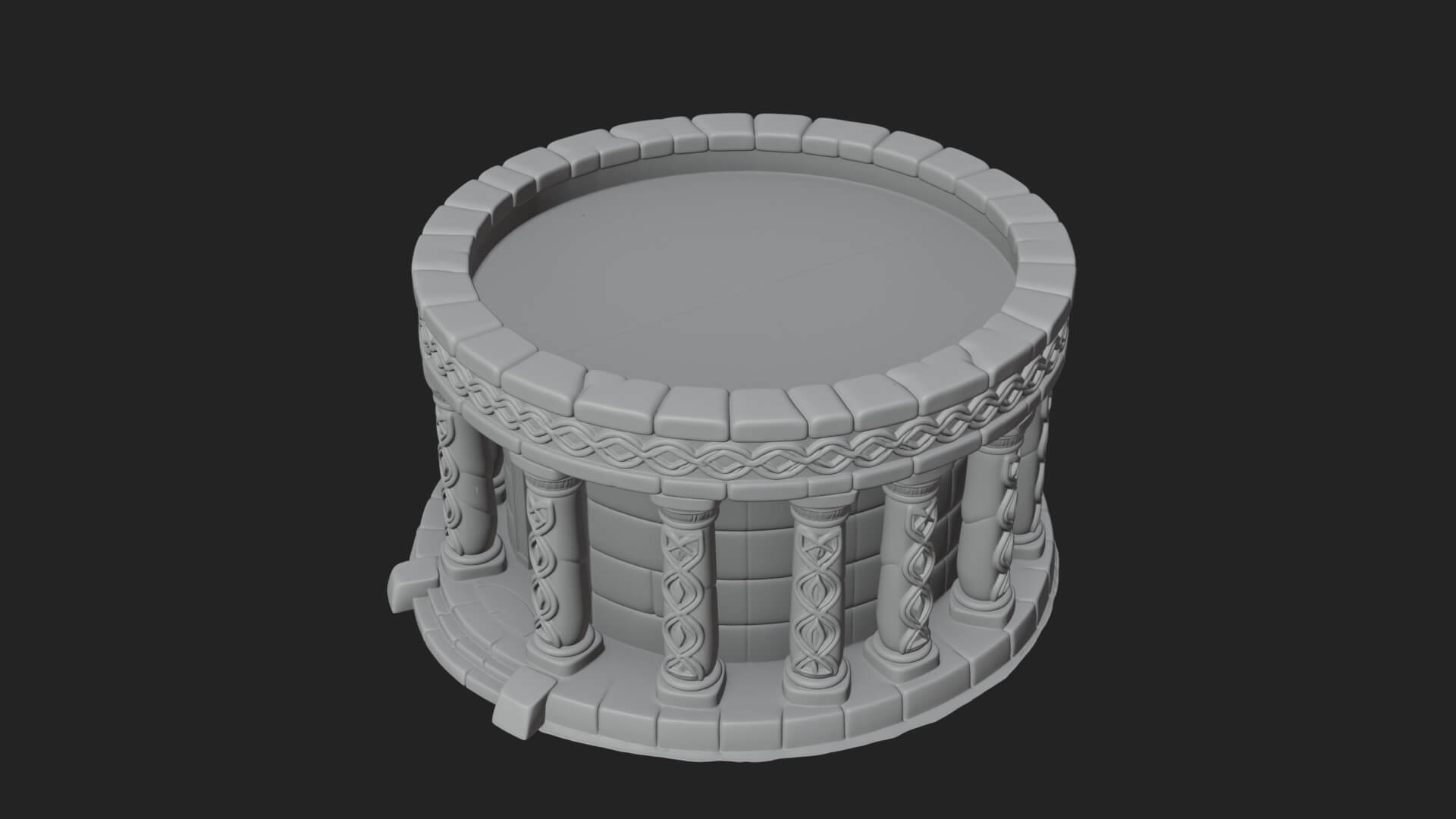 Round Colonnade Temple Design 2 3D Print Model 3D Model