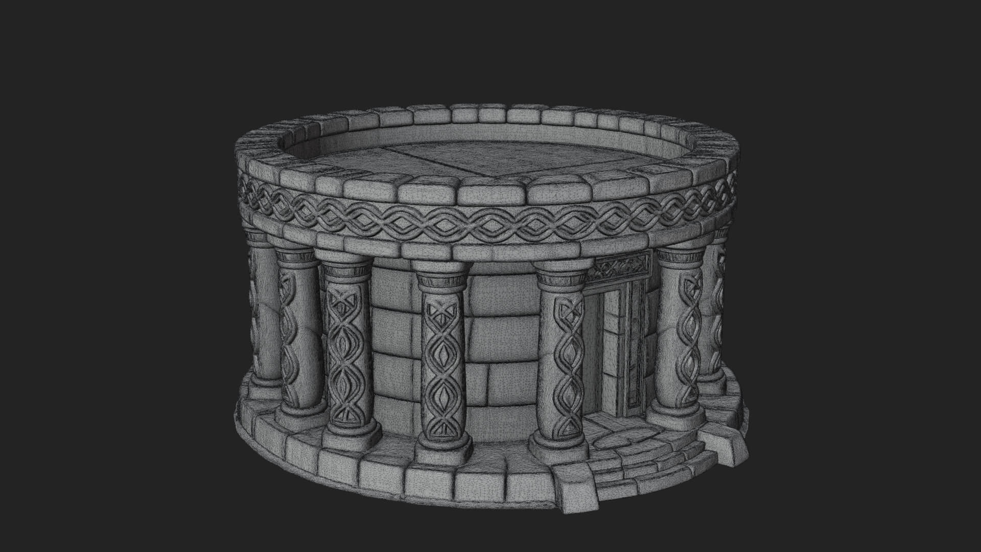 Round Colonnade Temple Design 2 3D Print Model 3D Model