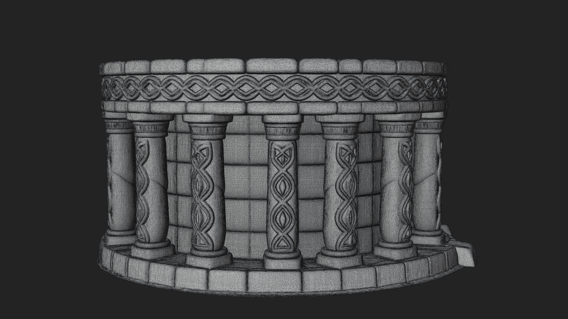 Round Colonnade Temple Design 2 3D Print Model 3D Model