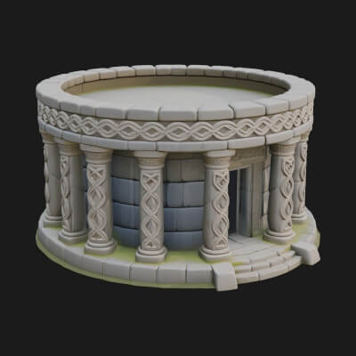 Round Colonnade Temple Design 2 3D Print Model