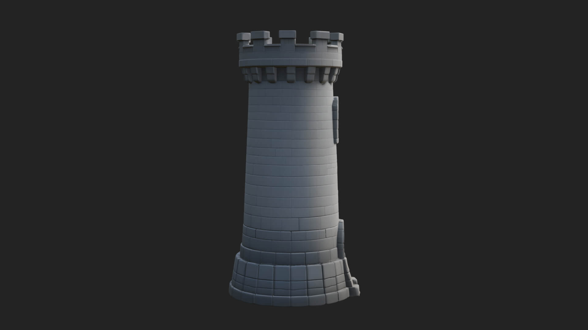 Round Stone Tower Design 1 3D Print Model 3D Model