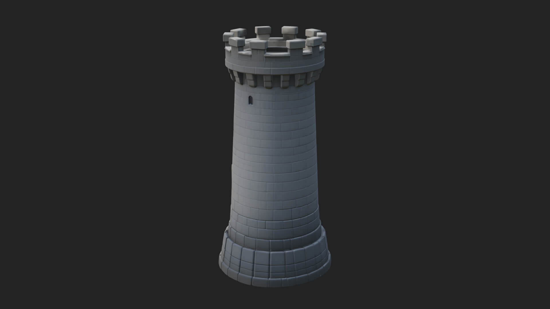 Round Stone Tower Design 1 3D Print Model 3D Model