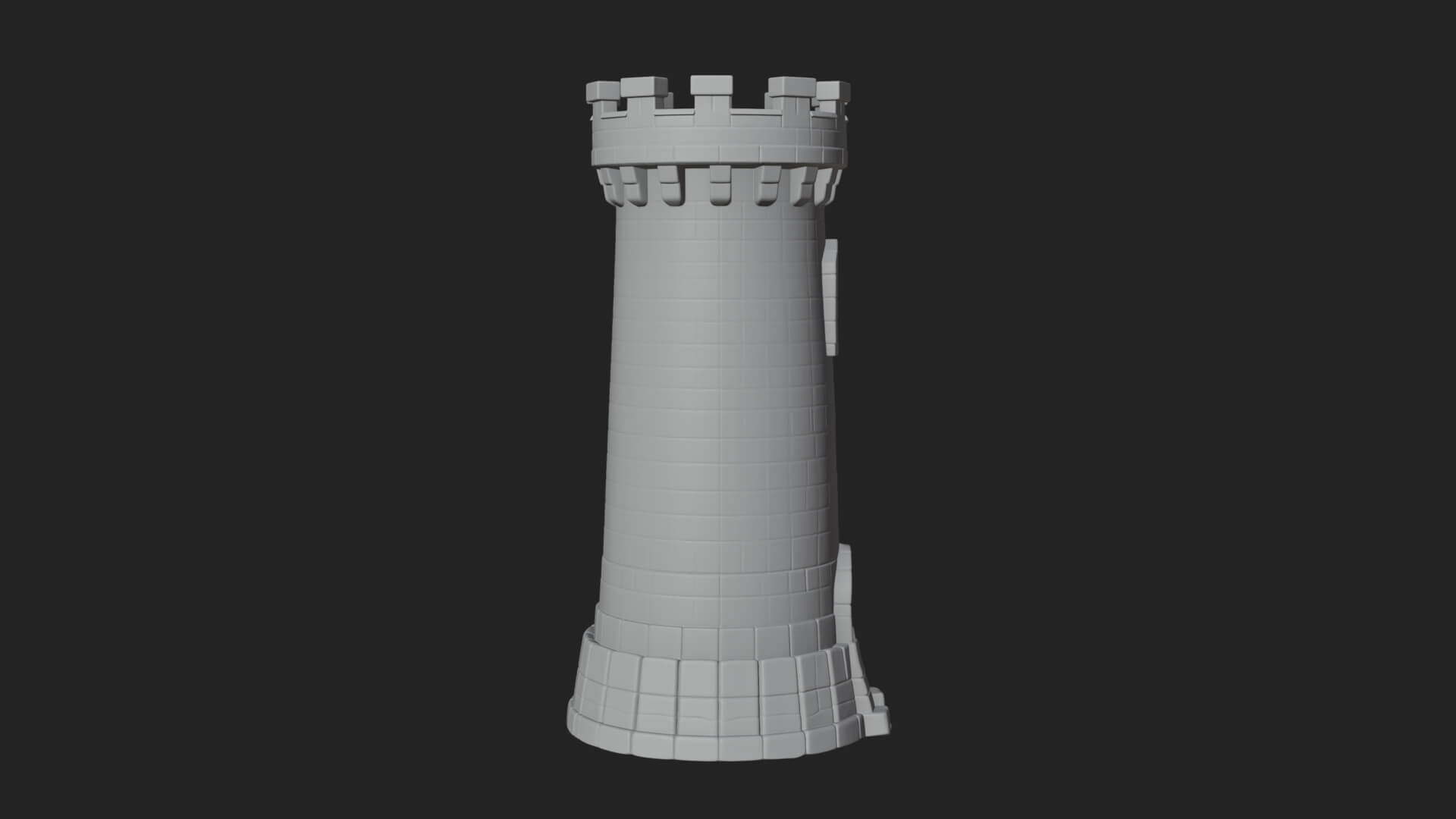 Round Stone Tower Design 1 3D Print Model 3D Model