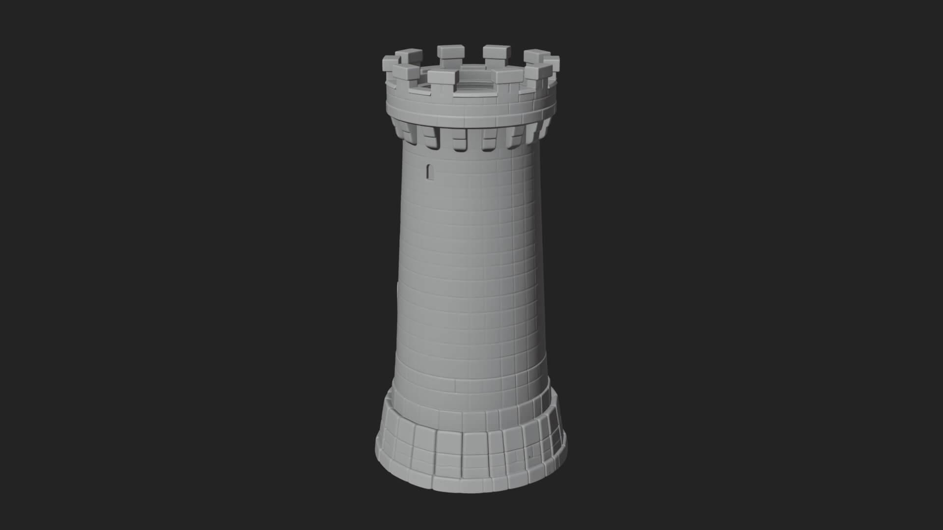 Round Stone Tower Design 1 3D Print Model 3D Model