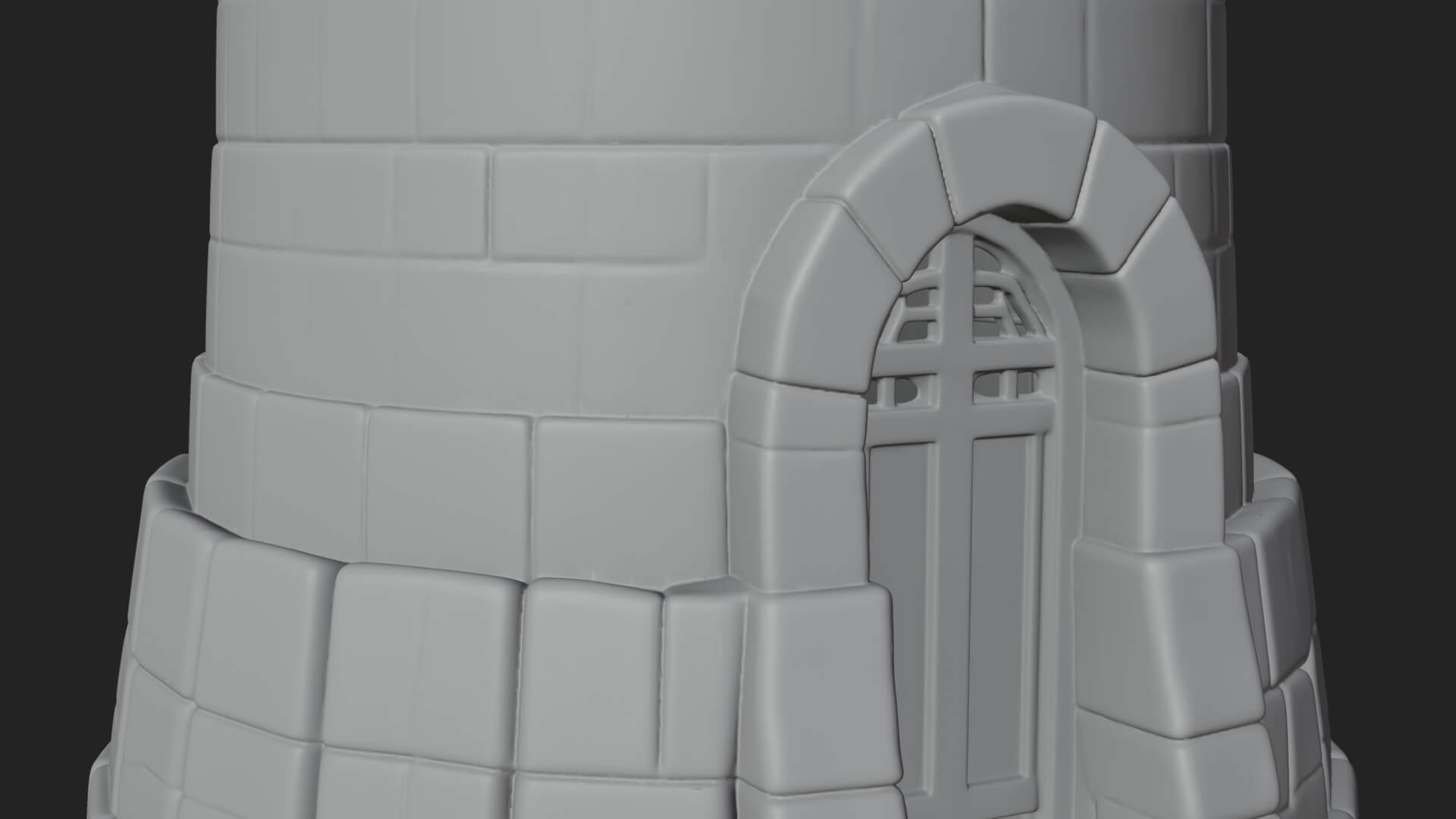 Round Stone Tower Design 1 3D Print Model 3D Model