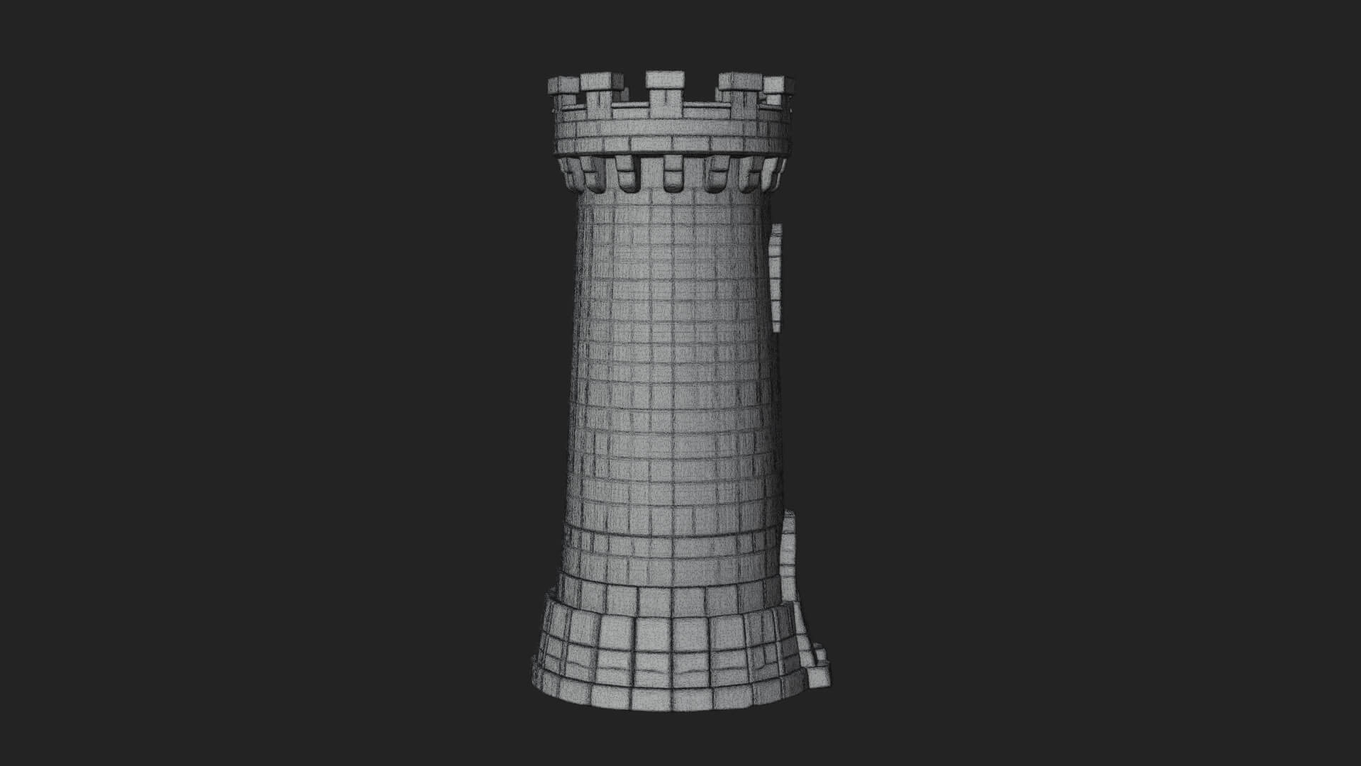 Round Stone Tower Design 1 3D Print Model 3D Model