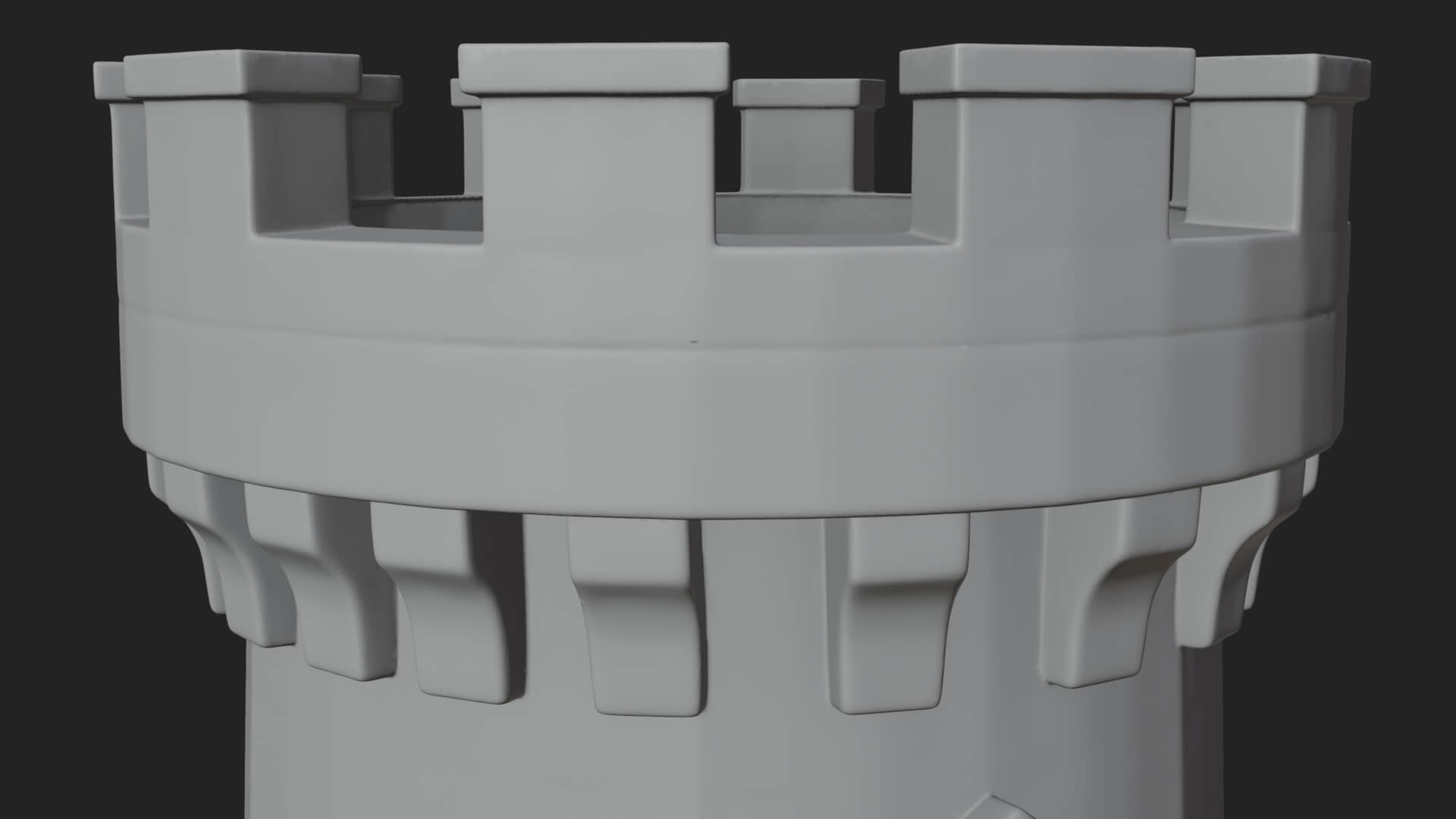Round Stone Tower Design 2 3D Print Model 3D Model
