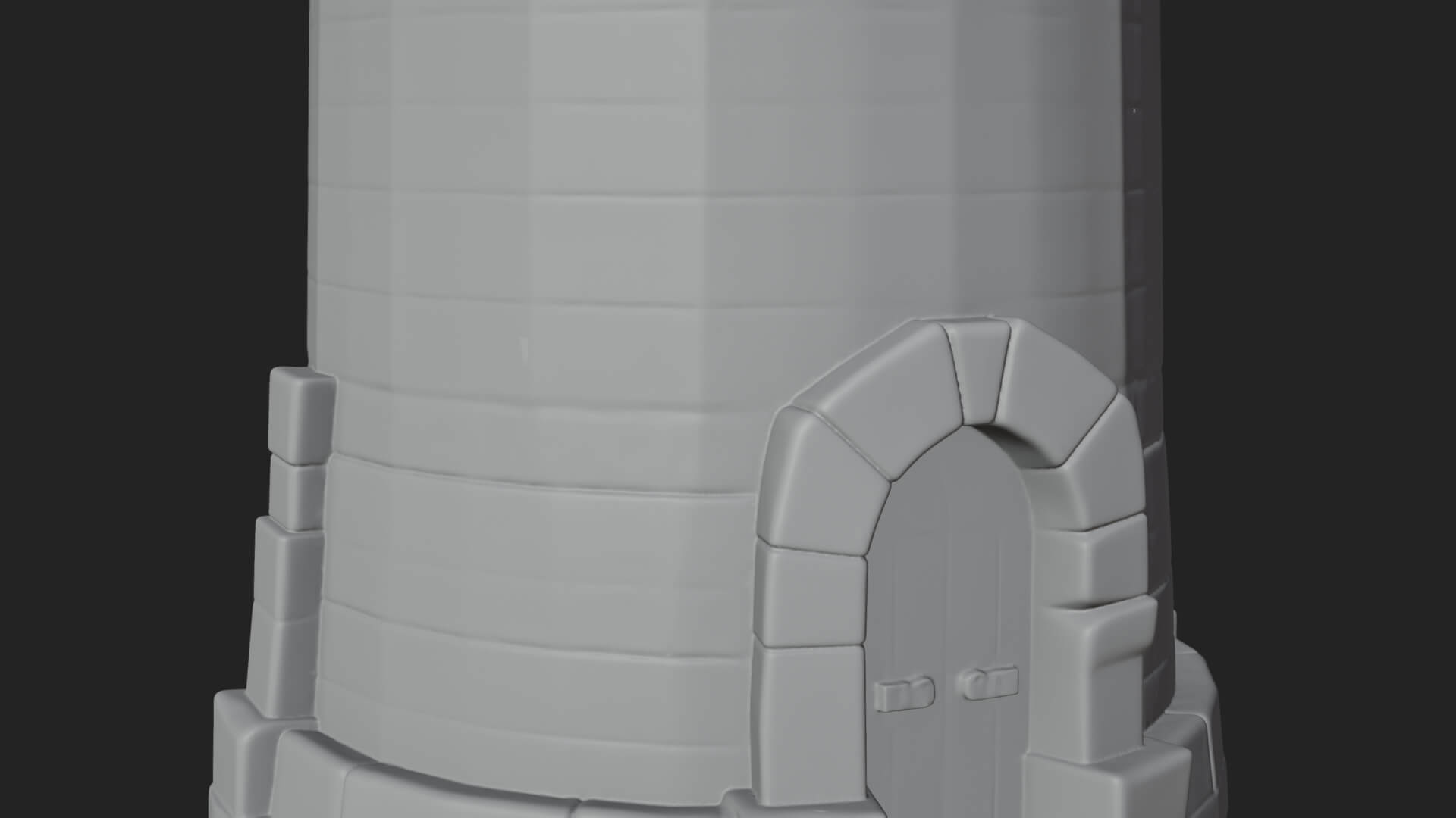 Round Stone Tower Design 2 3D Print Model 3D Model